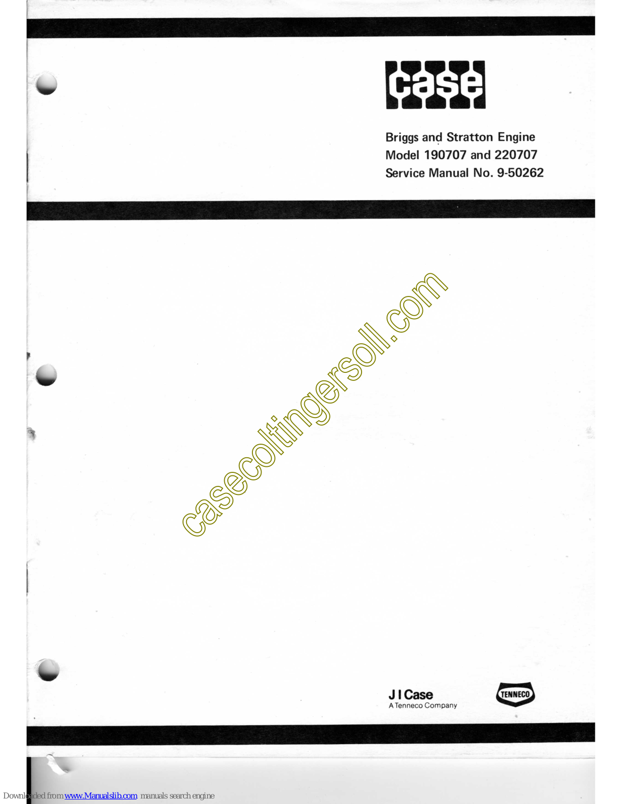 Briggs & Stratton 190707, 220707 Service Manual