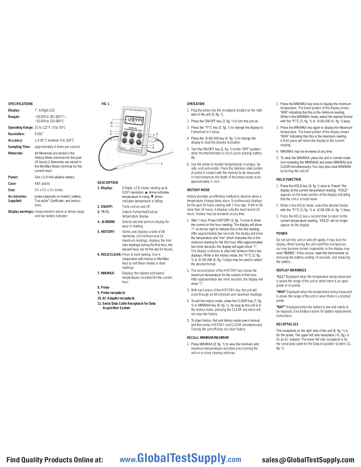Digi-Sense 90080-09 User manual