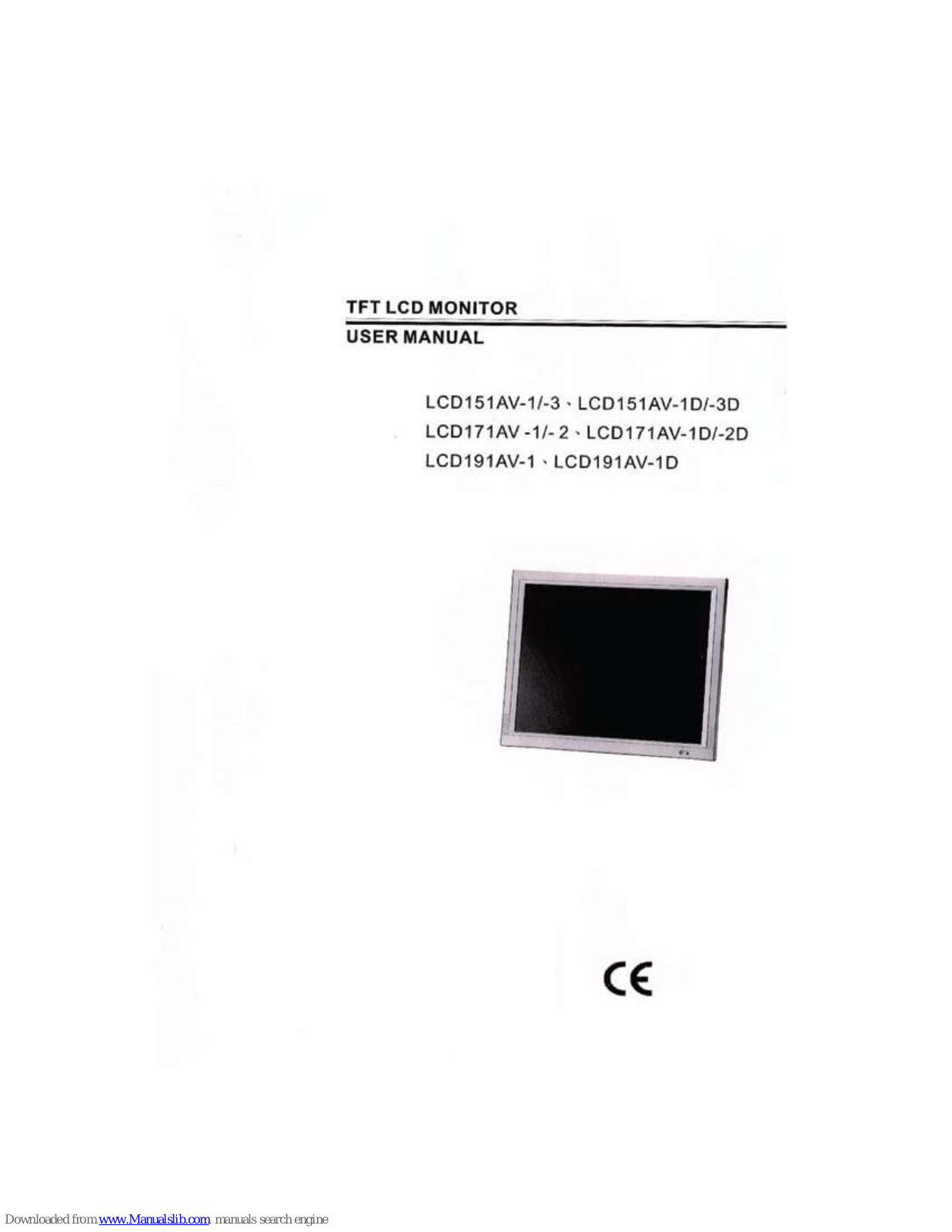 AVE LCD191AV-1, LCD151AV-1, LCD151AV-3, LCD151AV-1D, LCD151AV-3D User Manual