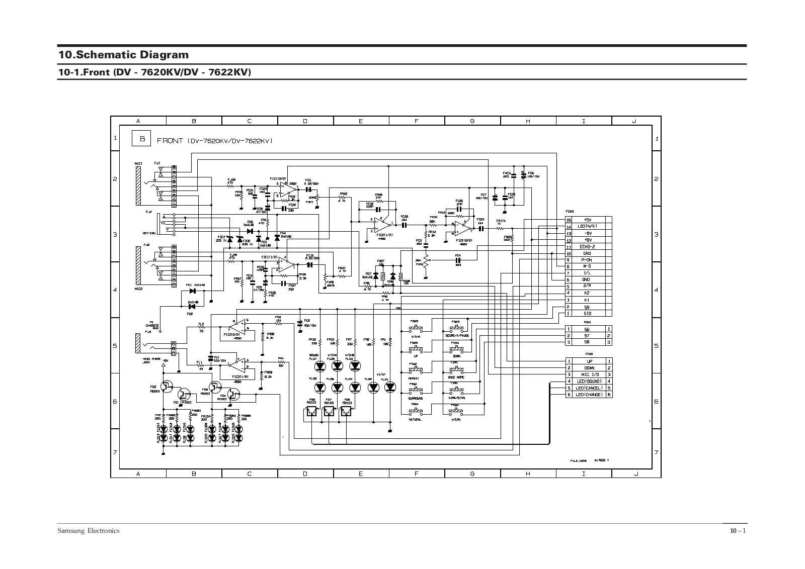 Samsung DV7620 Schematics Diagram