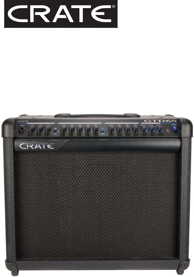 Crate Amplifiers GTD65 User Manual