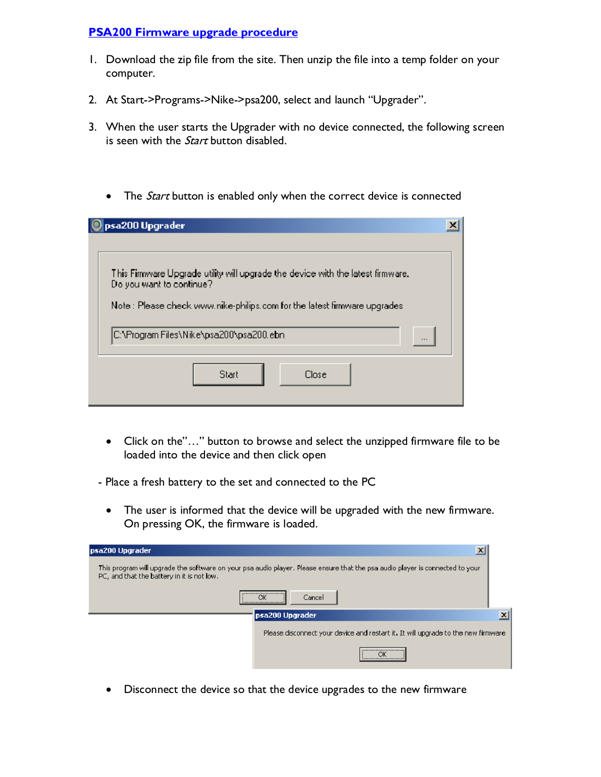 Philips PSA200-17B, PSA200 User Manual