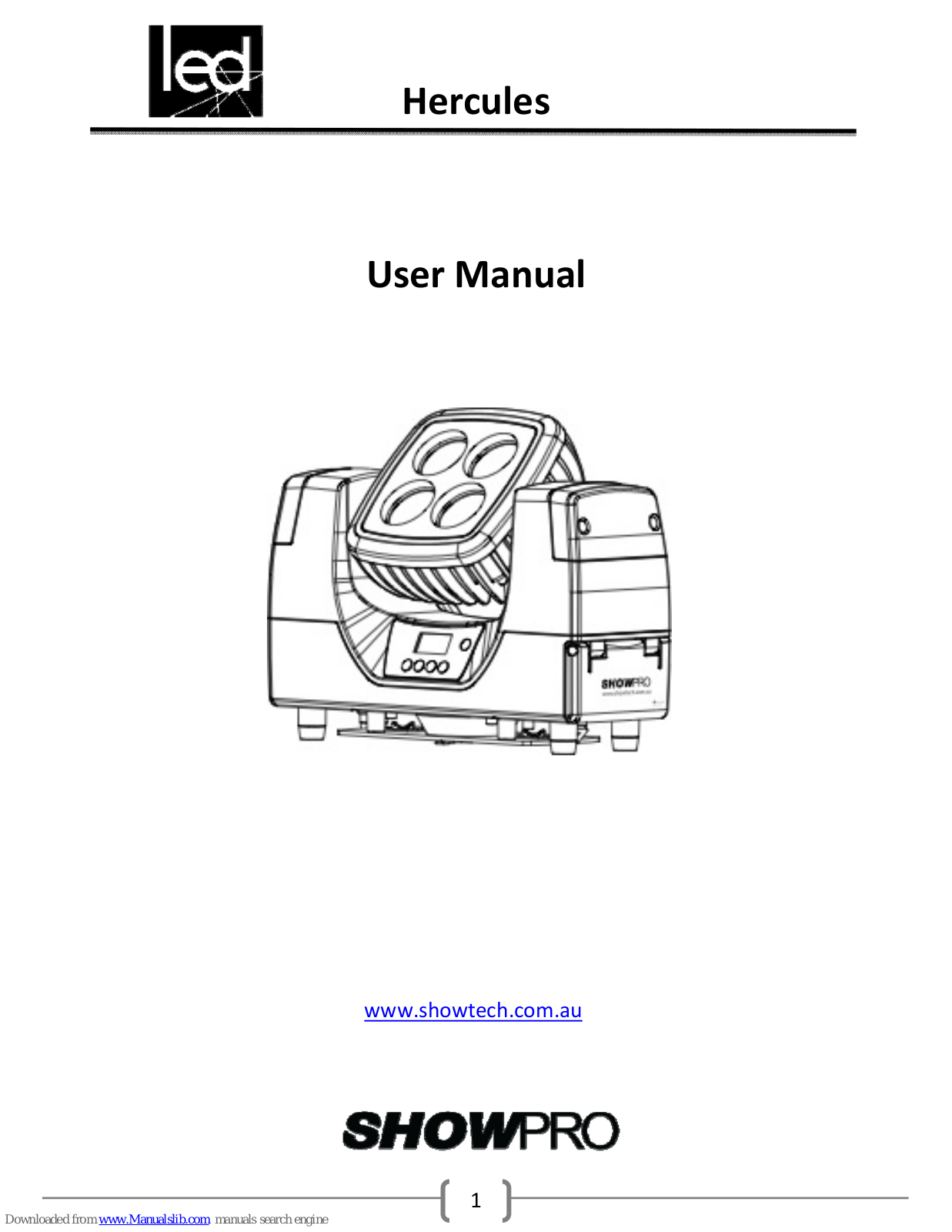 ShowPro Hercules User Manual - ManualMachine.com