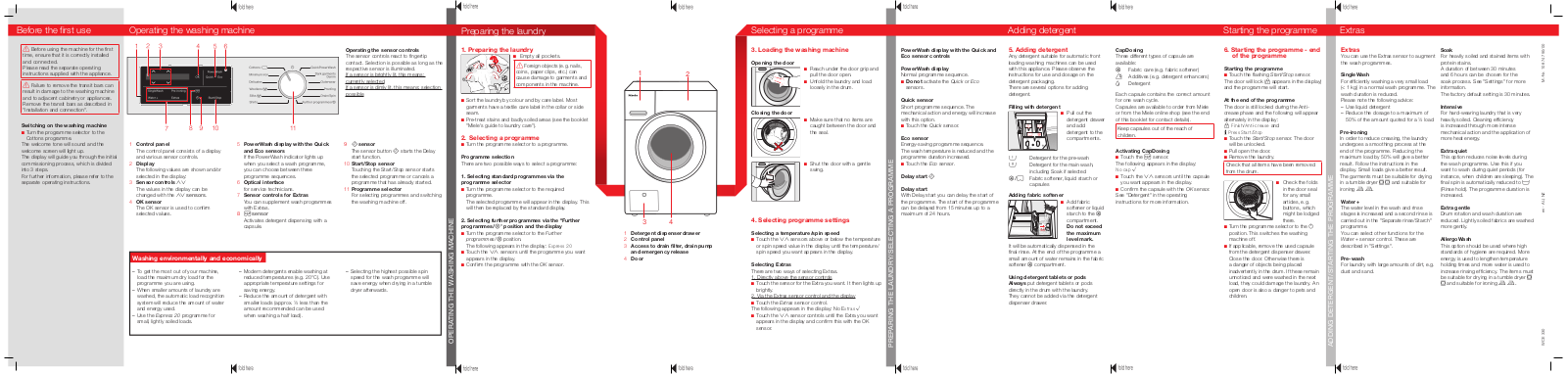 Miele WCE330 Quick Guide