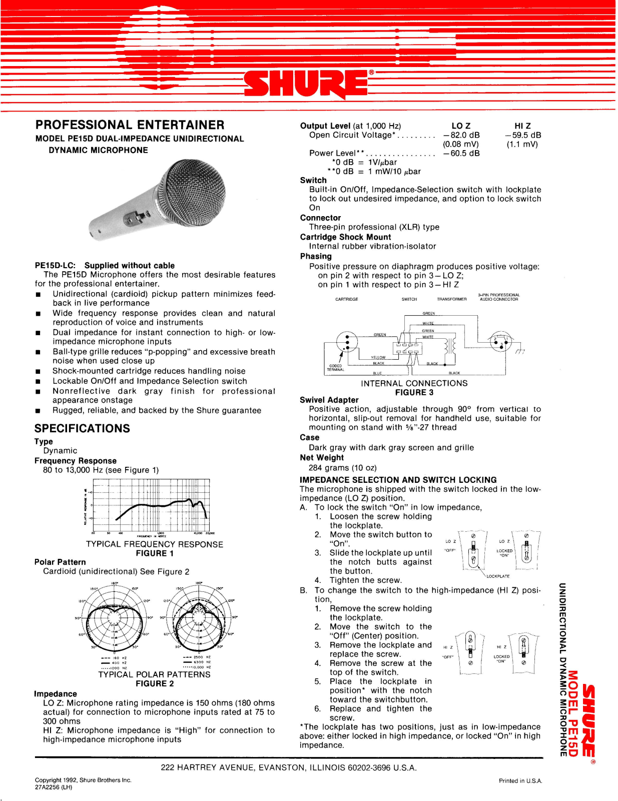 Shure PE15D User Manual - ManualMachine.com