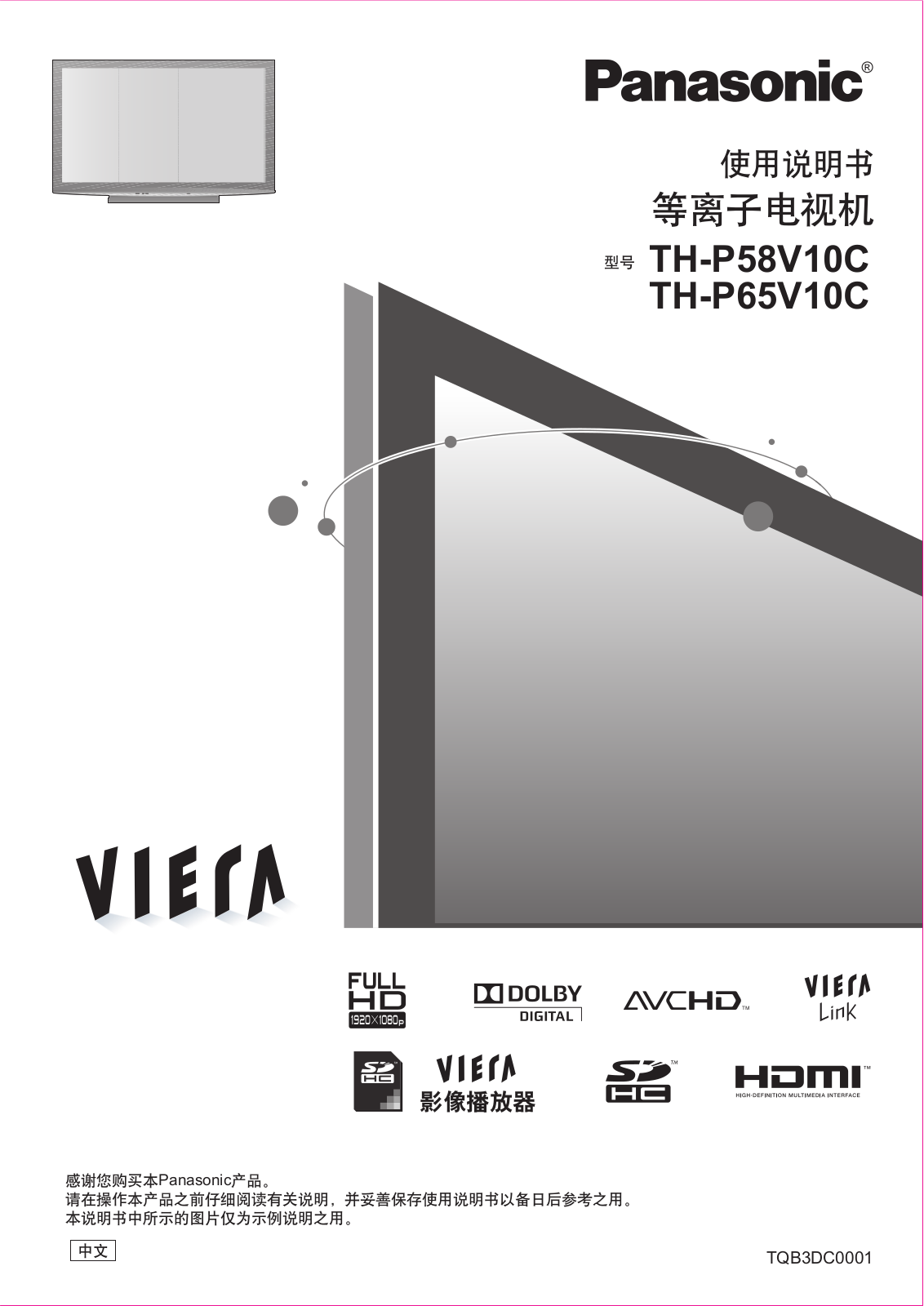 Panasonic TH-P50V10C, TH-P65V10C User Manual