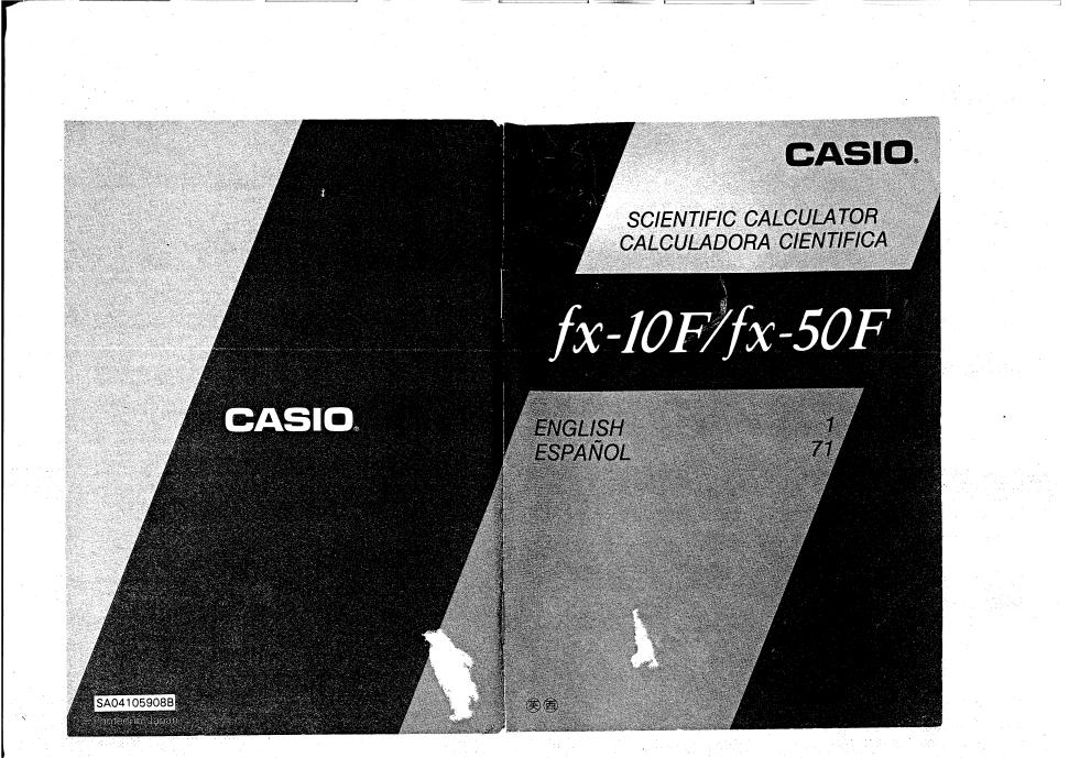 CASIO FX-50F, FX-10F User Manual