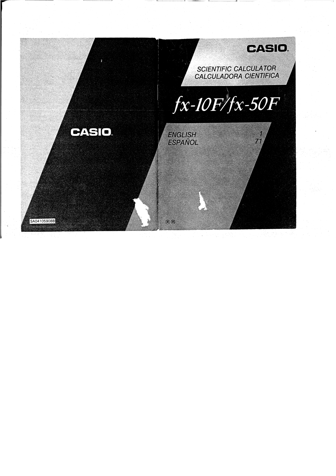 CASIO FX-50F, FX-10F User Manual