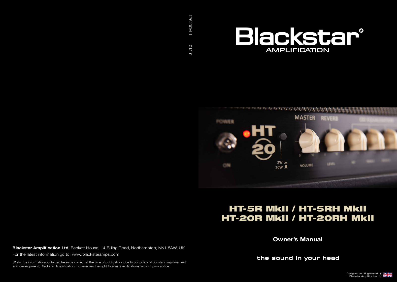 Blackstar HT-5R MKII, HT-20R MKII Owner`s manual