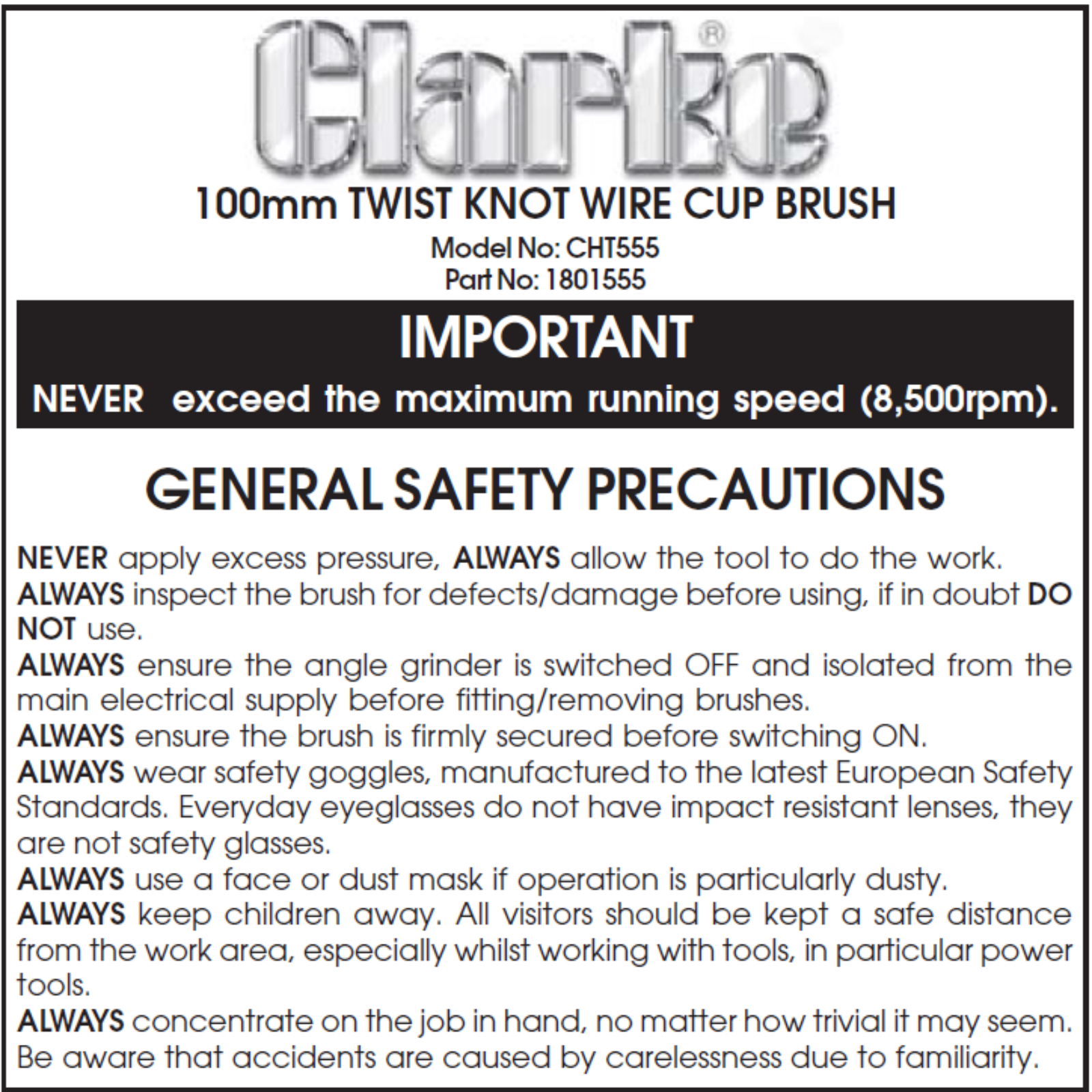 Clarke CHT555 User guide - ManualMachine.com