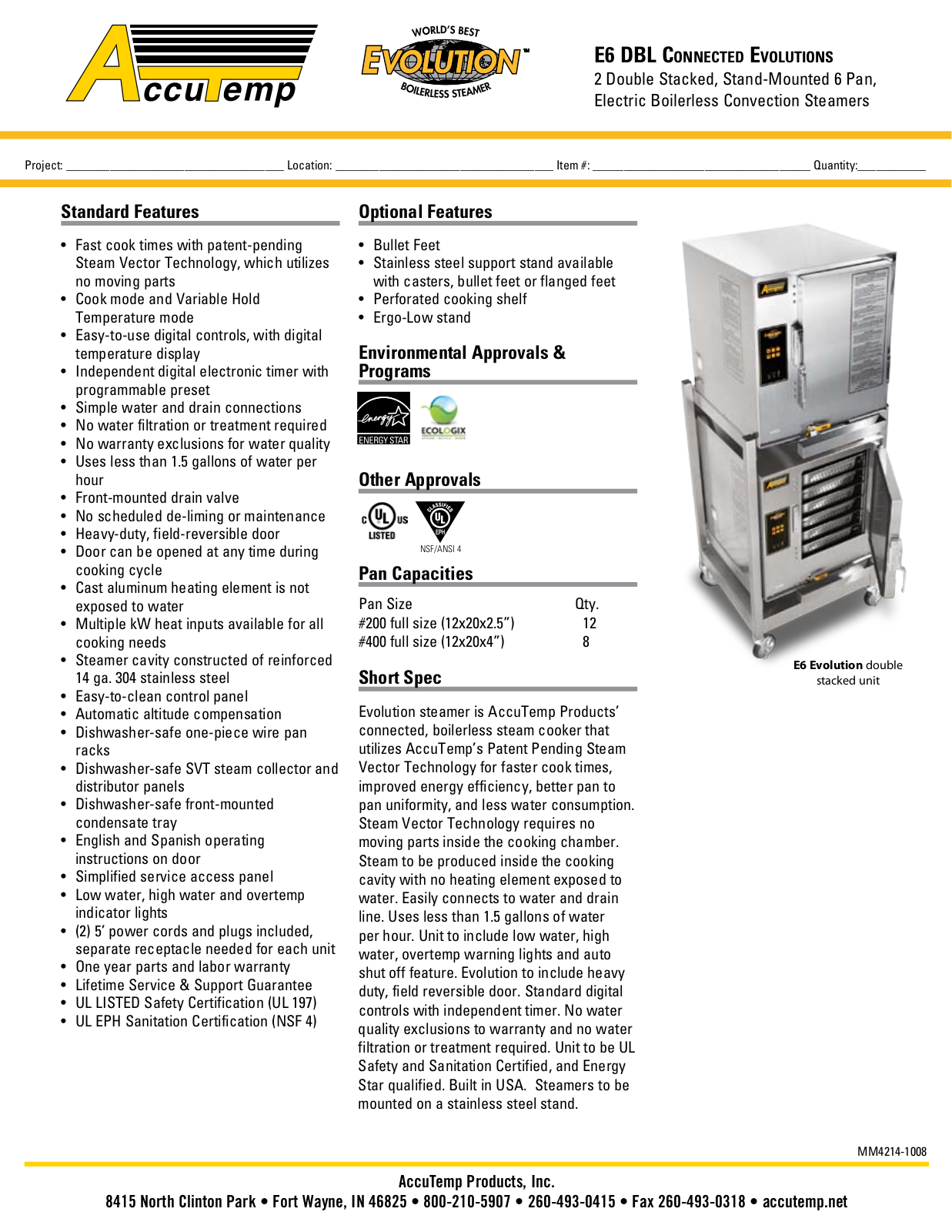 AccuTemp E62083E170 User Manual