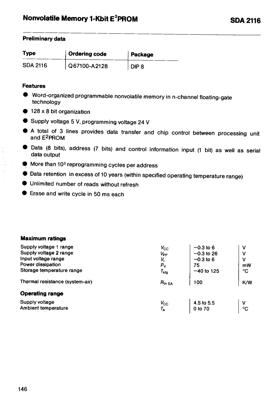Datasheet SDA2116 Specification - ManualMachine.com