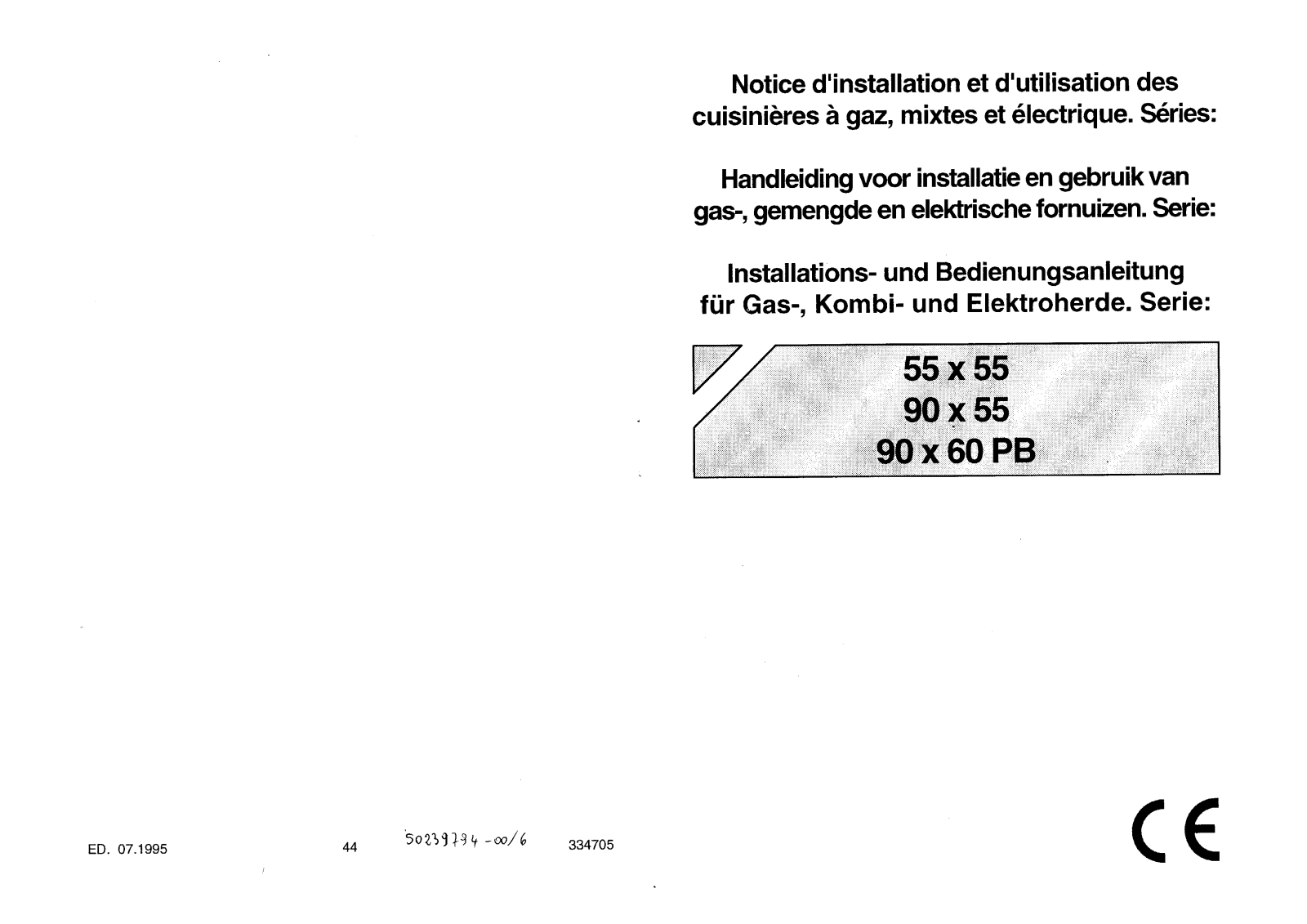 Zanussi ZA5520BL/2 User Manual