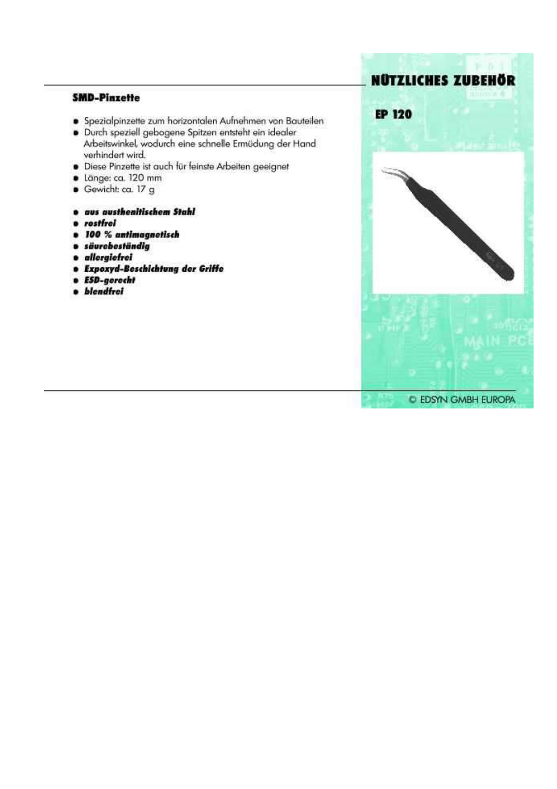 EDSYN EP 120 Datasheet