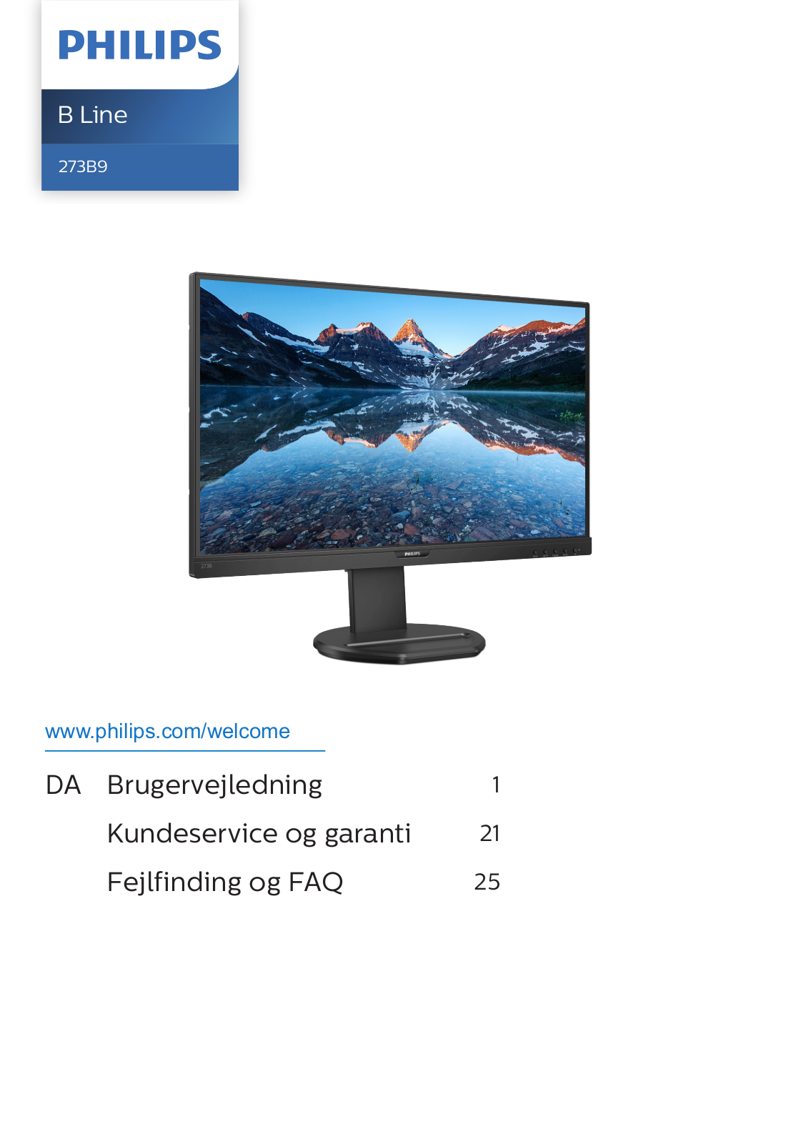 Philips 273B9/01, 273B9/73, 273B9/75, 273B9/69 user manual