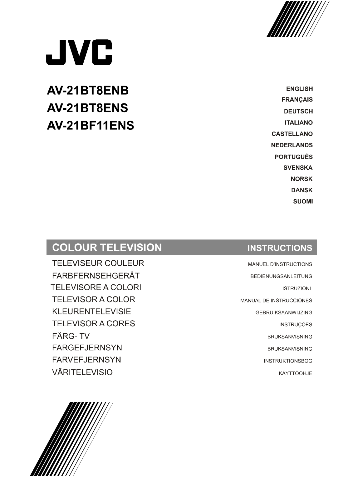 JVC AV-21BF11EES, AV-21BF11EJS, AV-21BF11ENS, AV-21BF11EPS User Manual