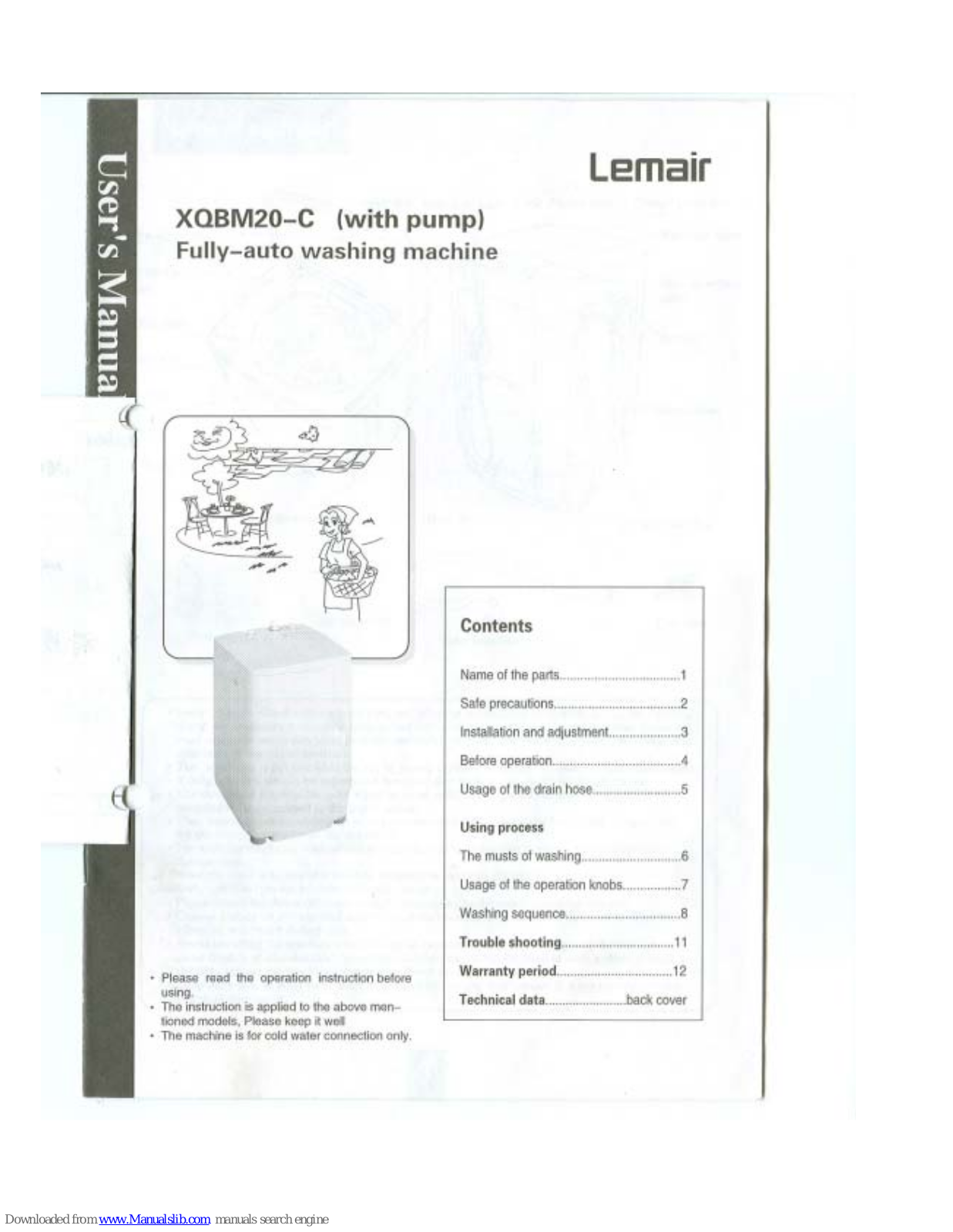 Lemair XQBM20-C User Manual