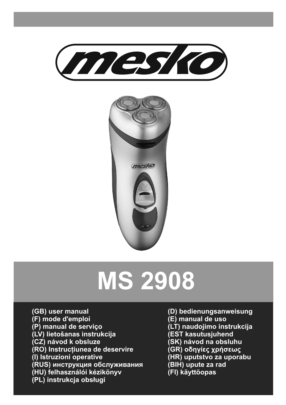 Mesko MS 2908 User Manual