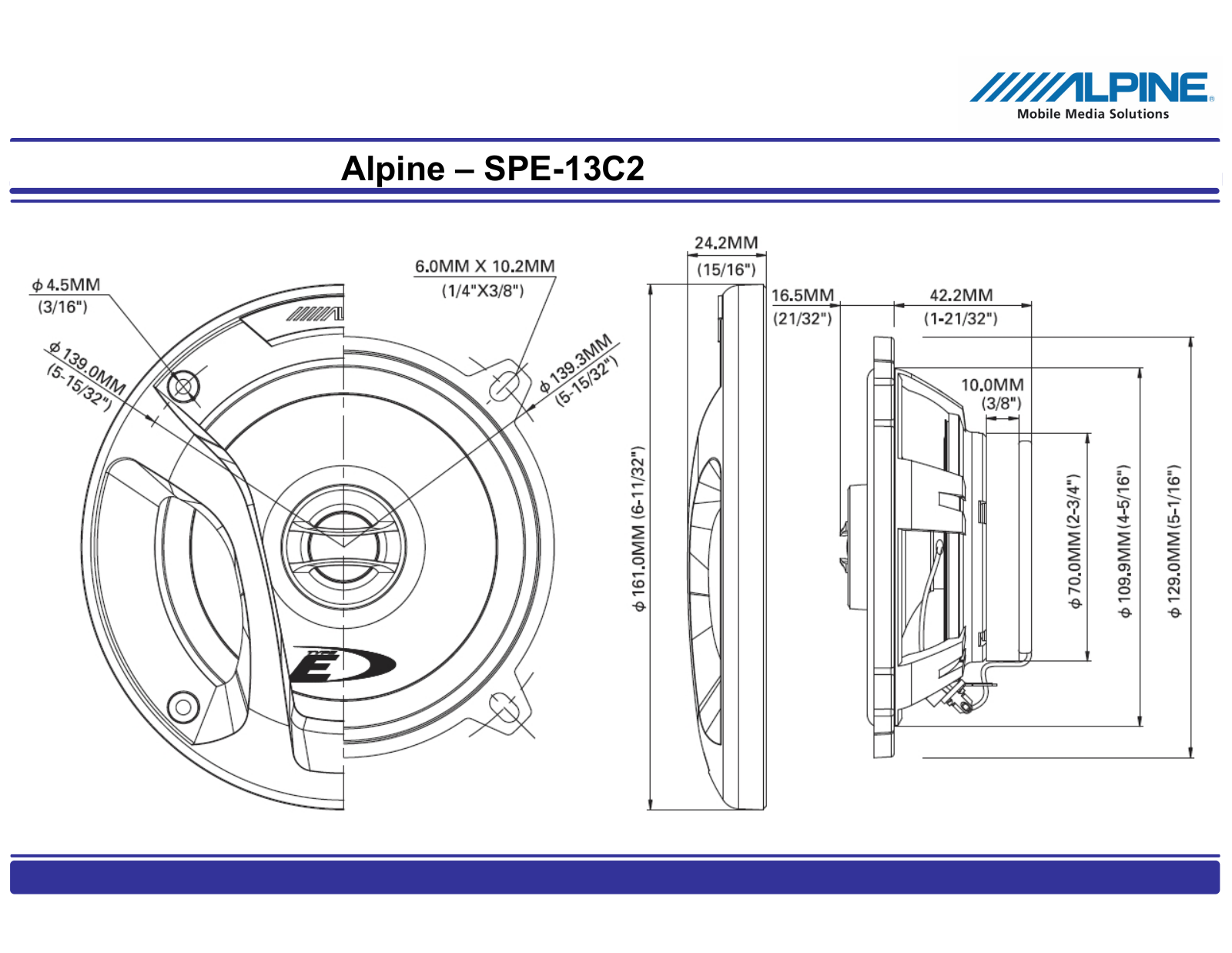 Alpine SPE-13C2 User Manual