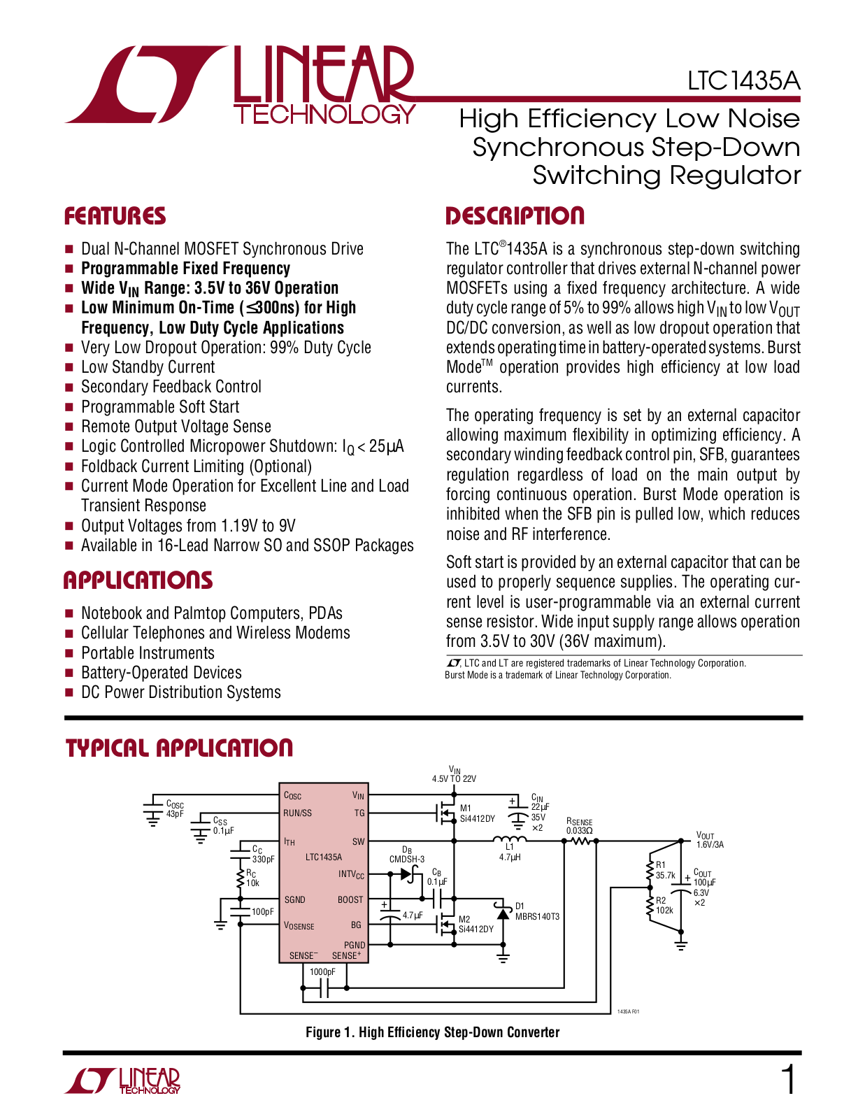 Linear Technology LTC1435A Datasheet