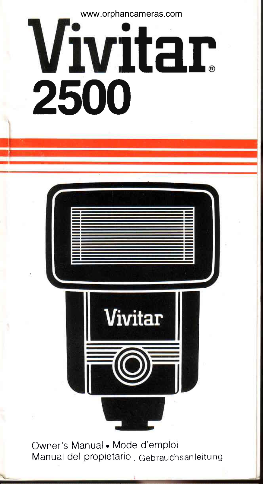 vivitar 2500 User Guide