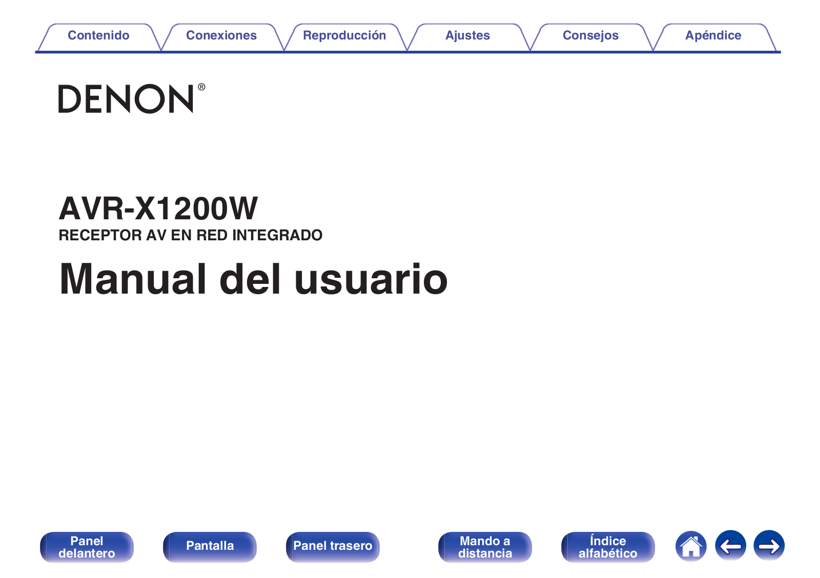 Denon AVR-X1200W User Manual