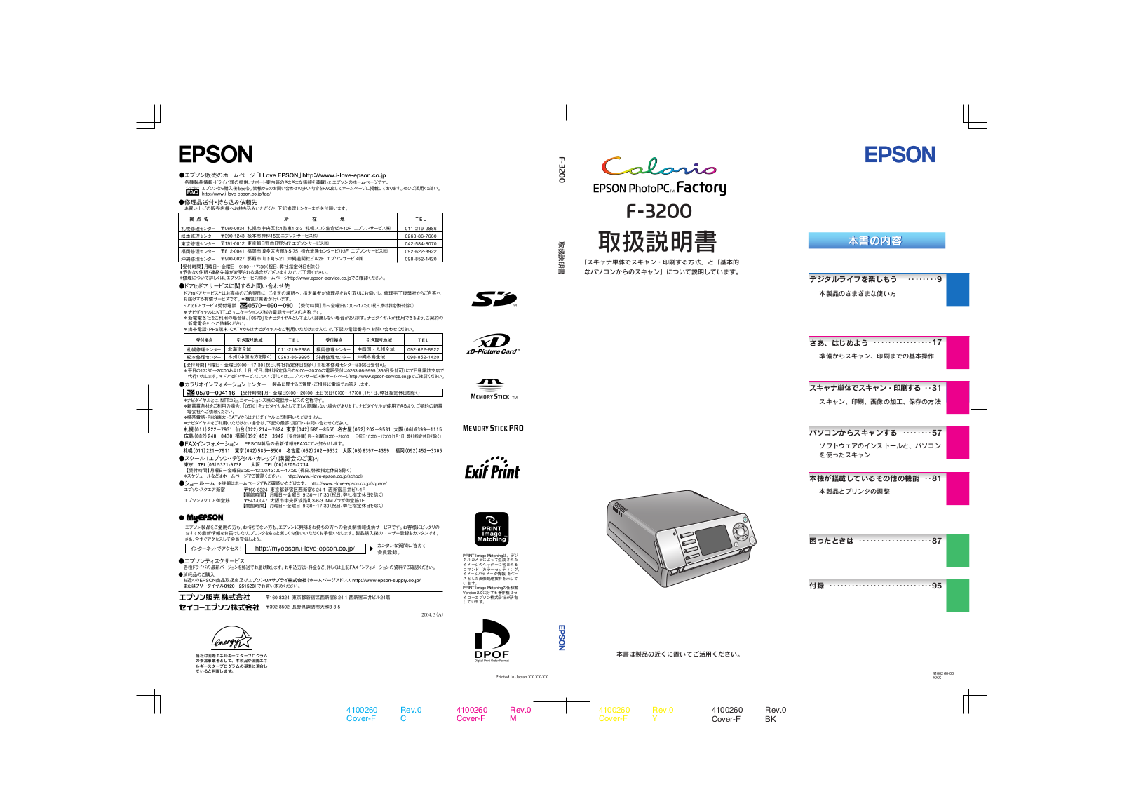 Epson F-3200 User Manual