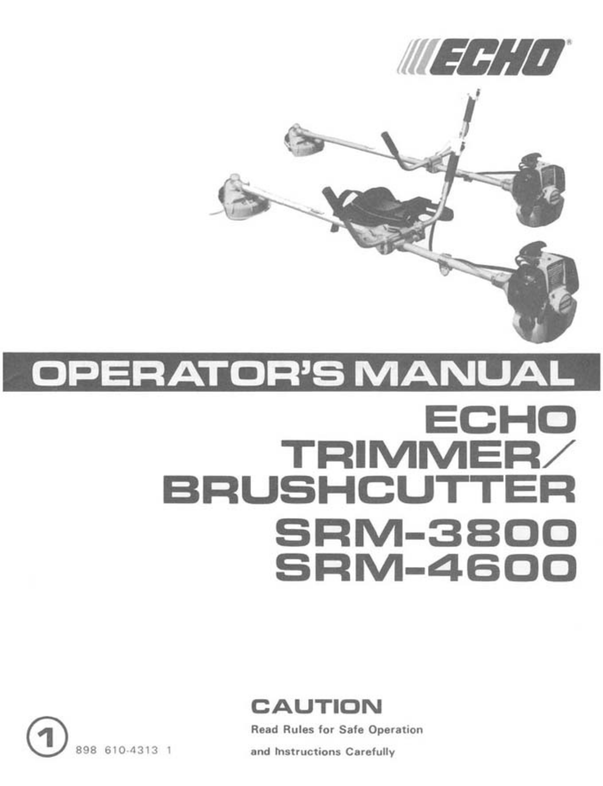 Echo SRM-4600, SRM-3800 User Manual