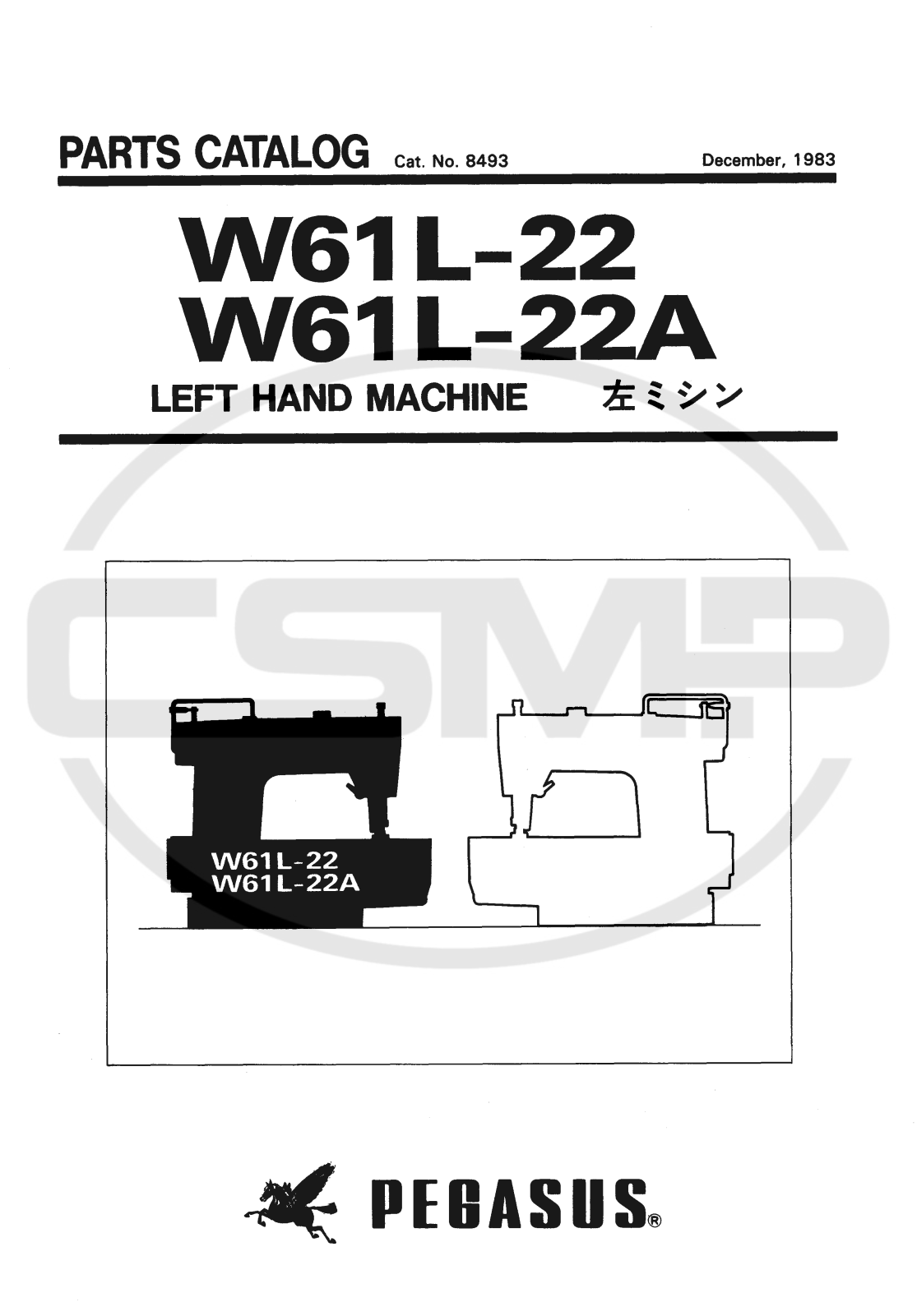 Pegasus W61L-22A Parts Book