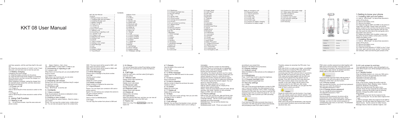 Lava Mobiles KKT 08 Instruction Manual