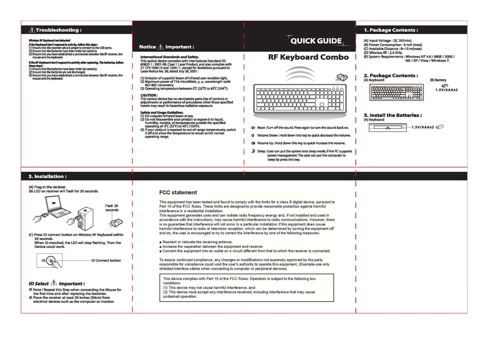 Monterey K7907G Users Manual