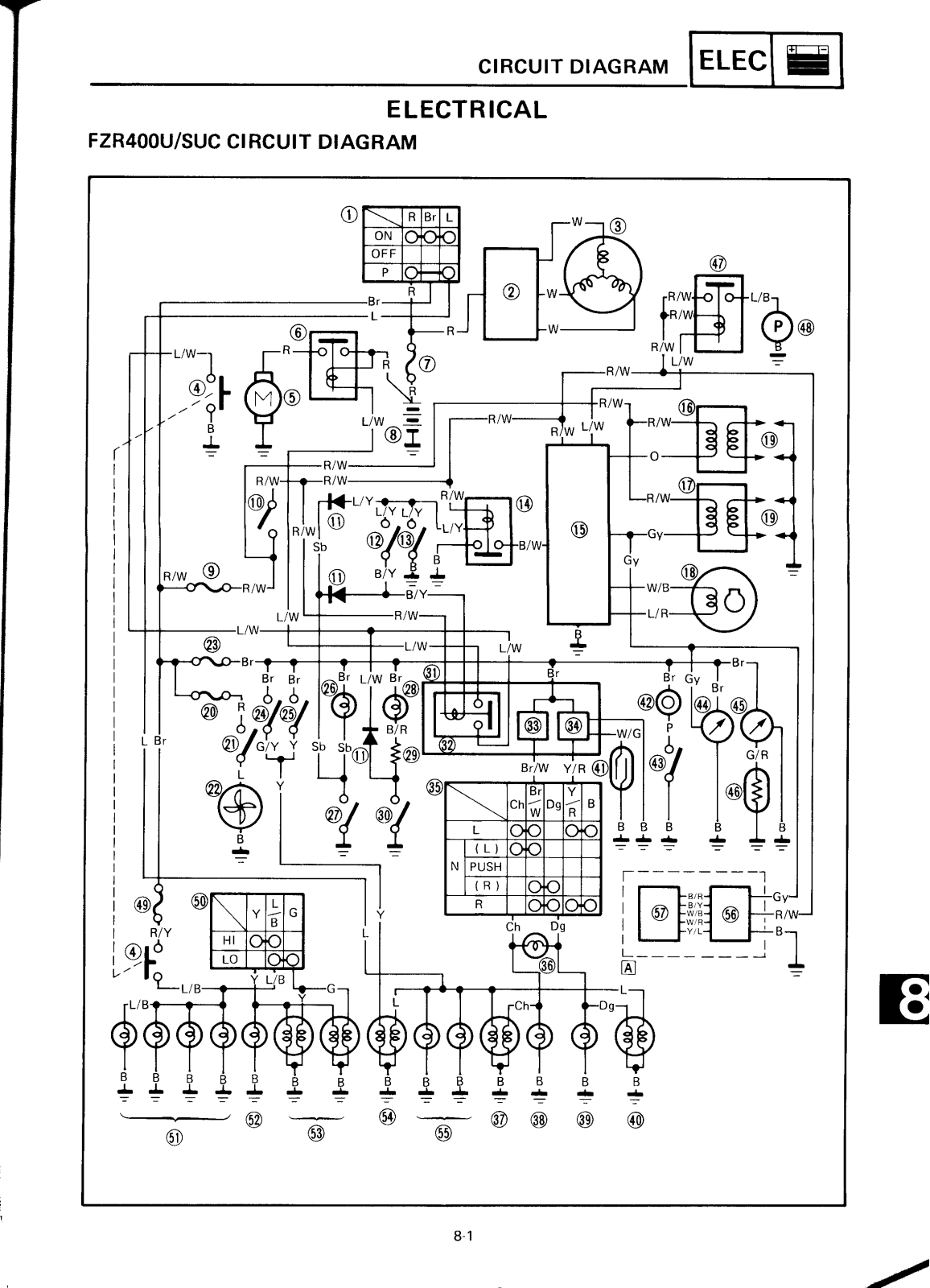 Yamaha FZR400 Service Manual Ch8 9