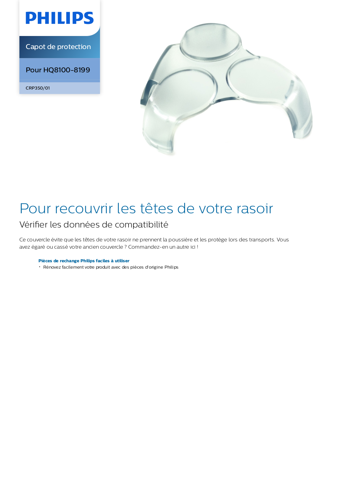 Philips CRP350/01 product sheet