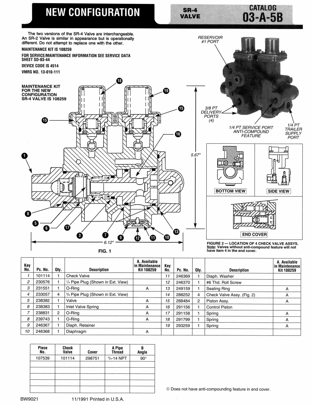 BENDIX 03-A-05B User Manual