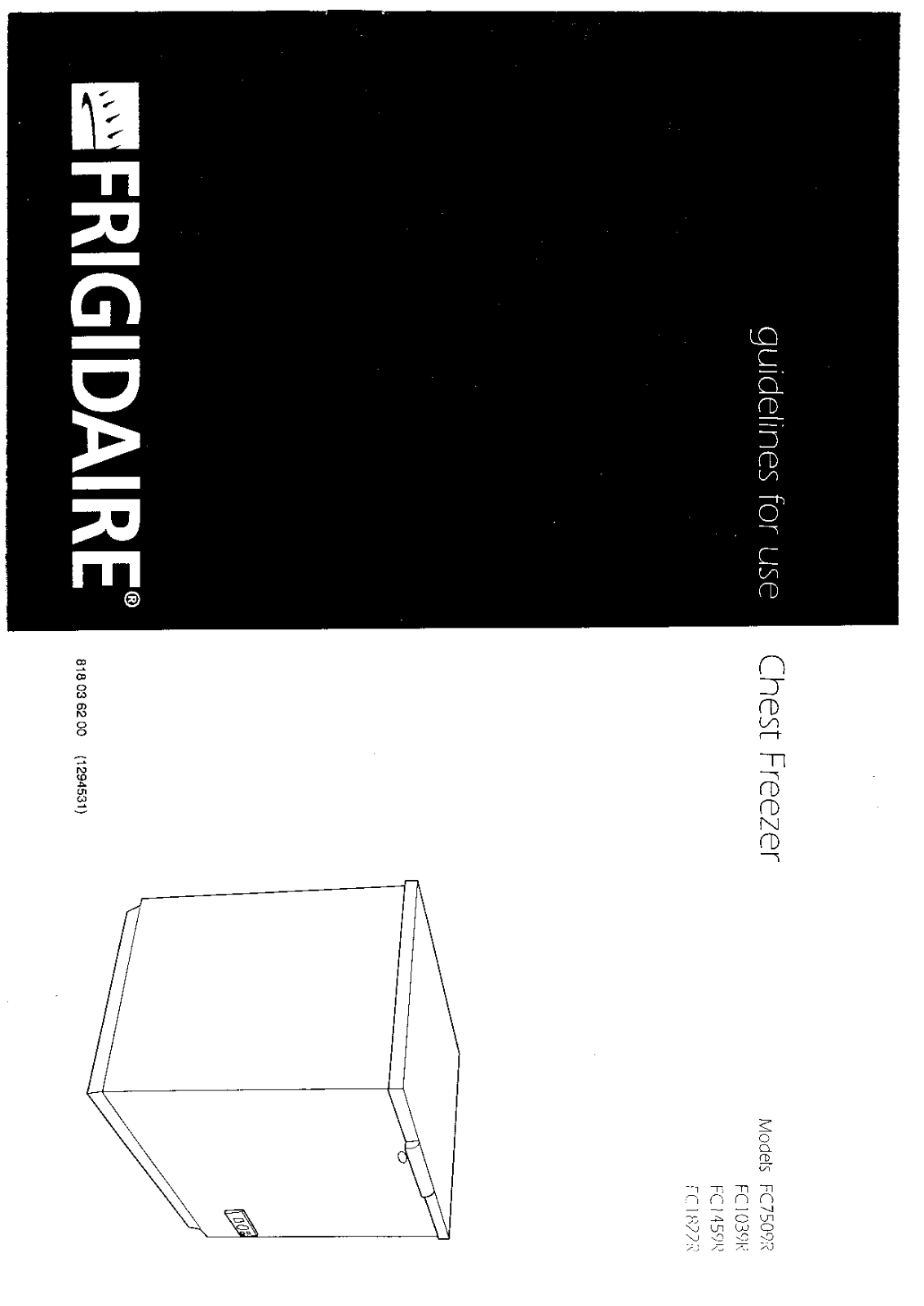 Frigidaire FC7509R, FC1039R, FC1822R, FC1459R Manual
