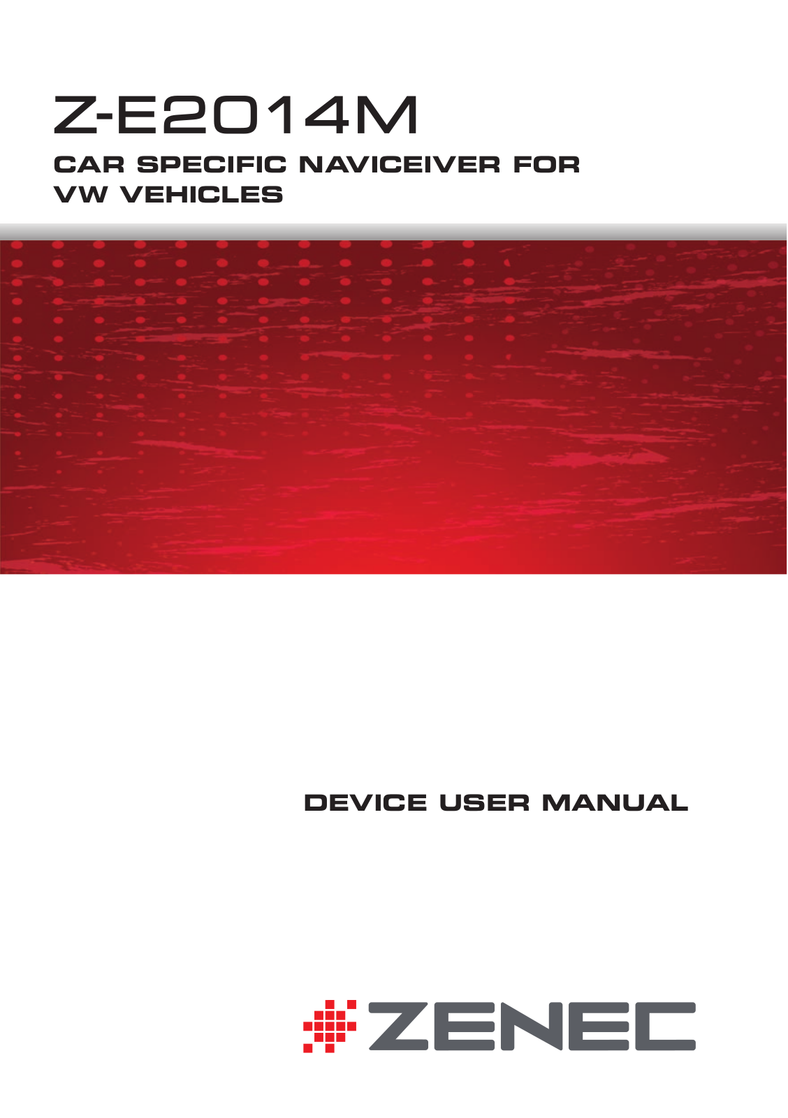 Zenec Z-E2014M User Manual