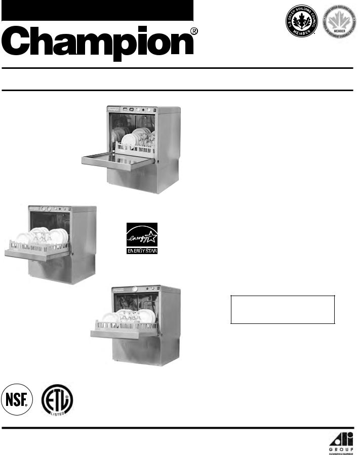 Champion UH-170B, UH-170 Operation Manual