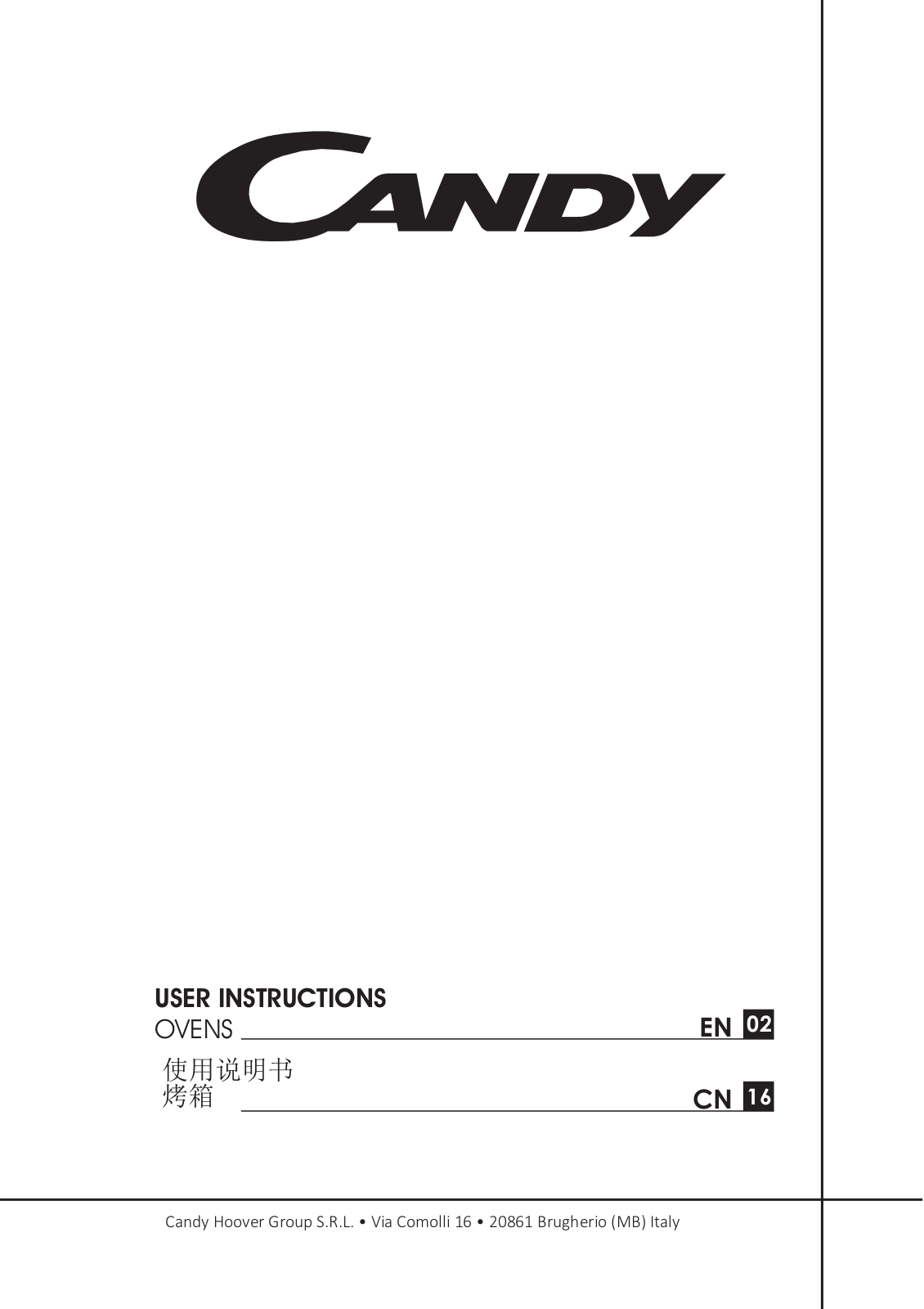 Candy FCP686X RC User Manual