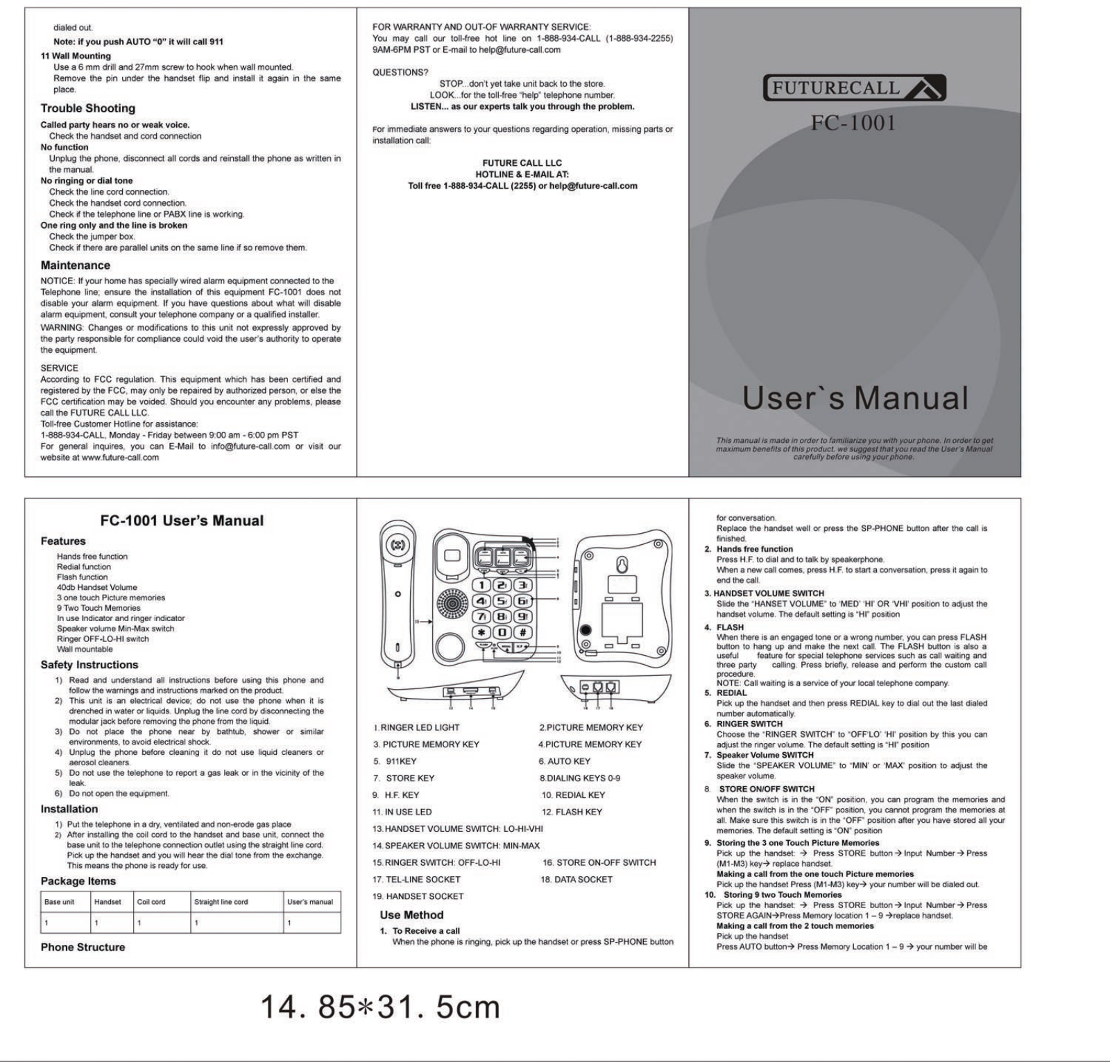 Future Call FC-1001 User Manual - ManualMachine.com