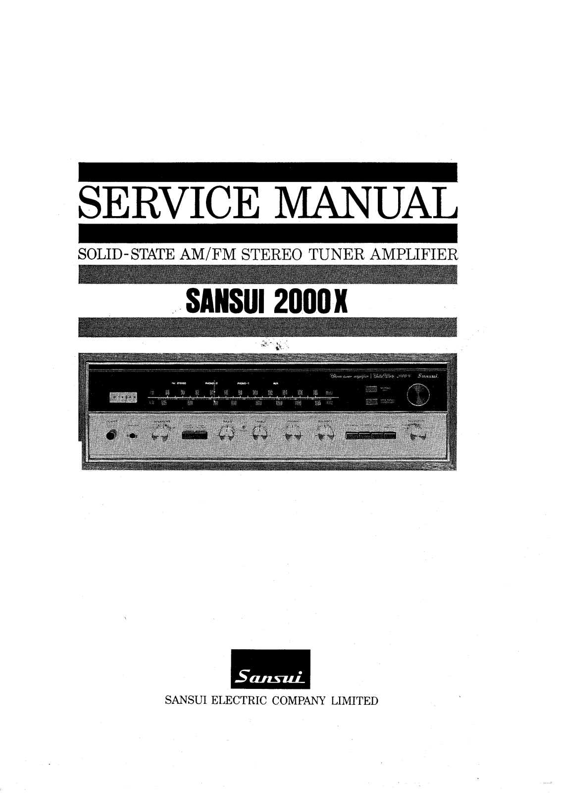 Sansui 2000-X Owners manual