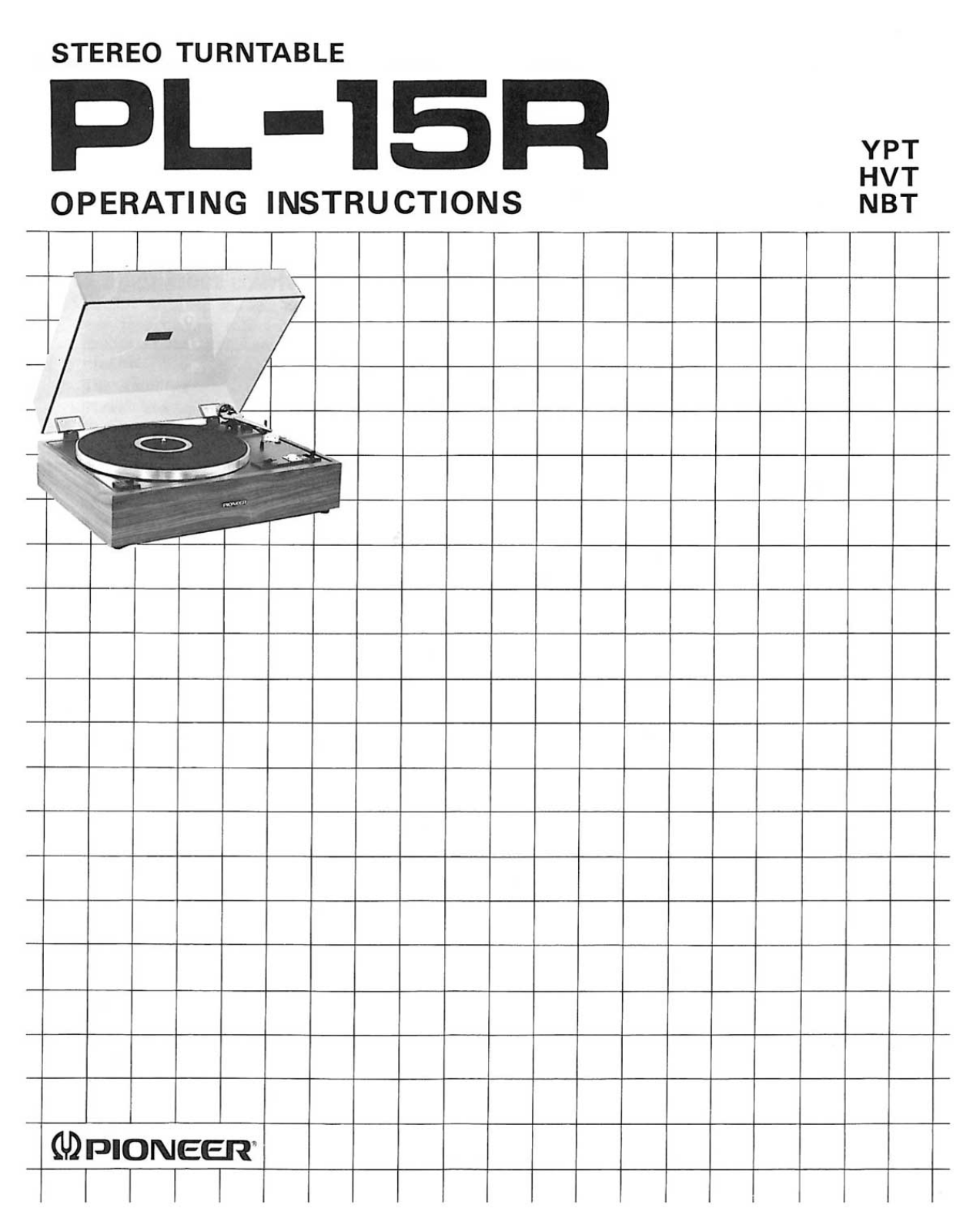 Pioneer PL-15R Owners Manual