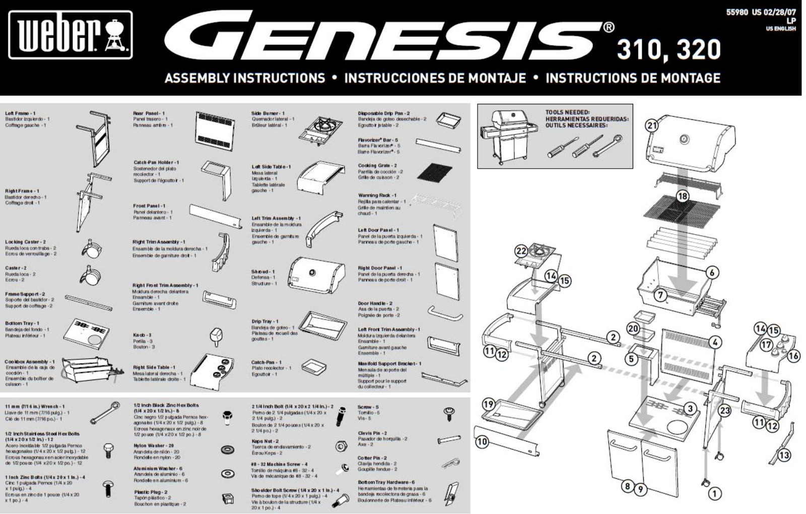 Weber 3751301 Genesis Ep-320 Lp, 3741301 Genesis Ep-310 Lp, 3751001 Installation Instruction