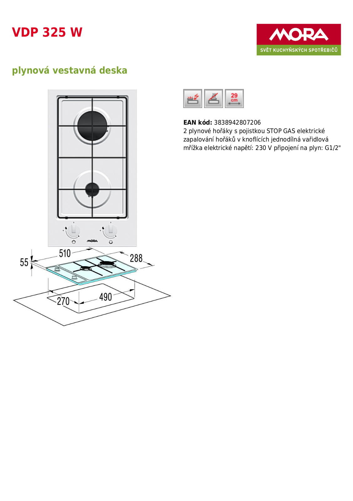 Mora VDP 325 W User Manual