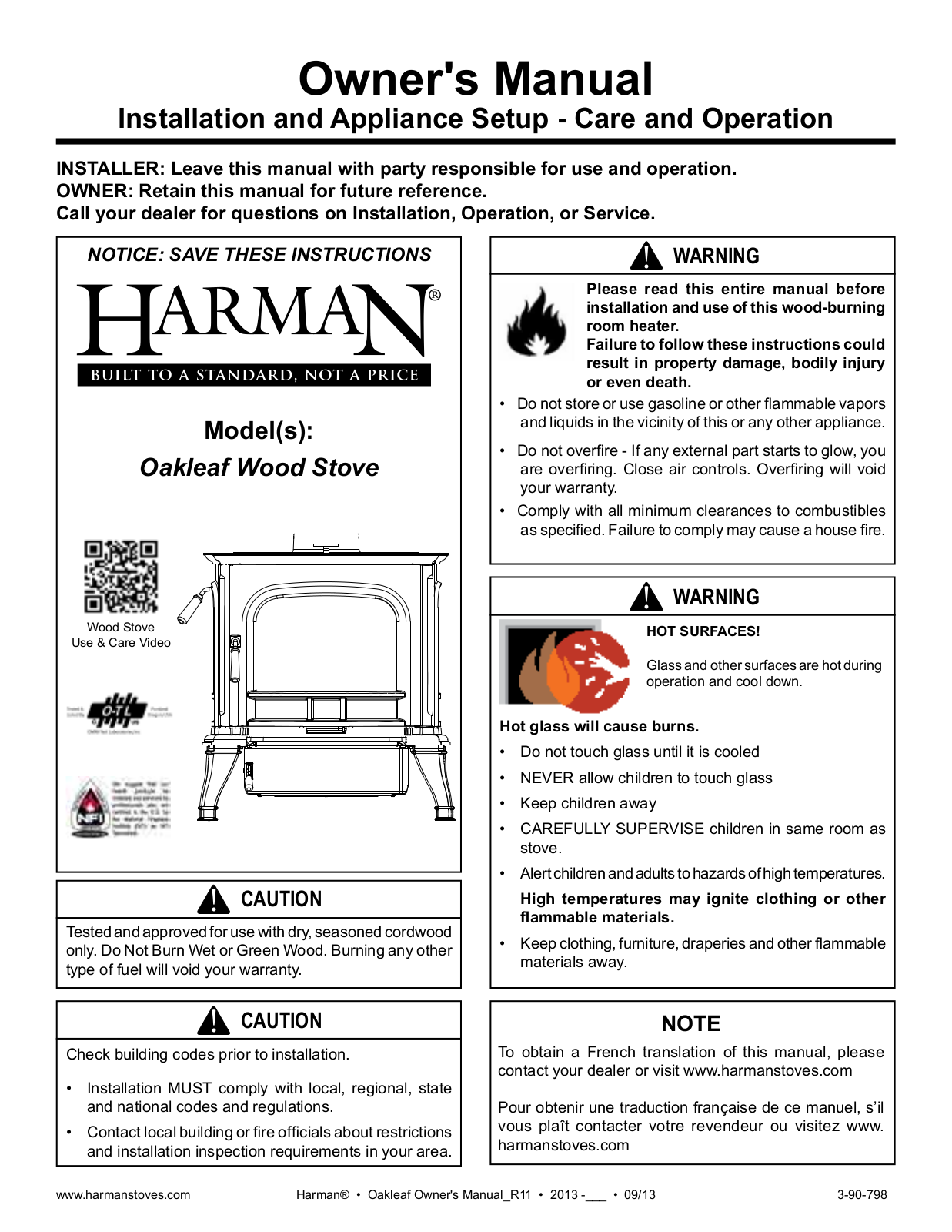 Harman Oakleaf Owner's Manual