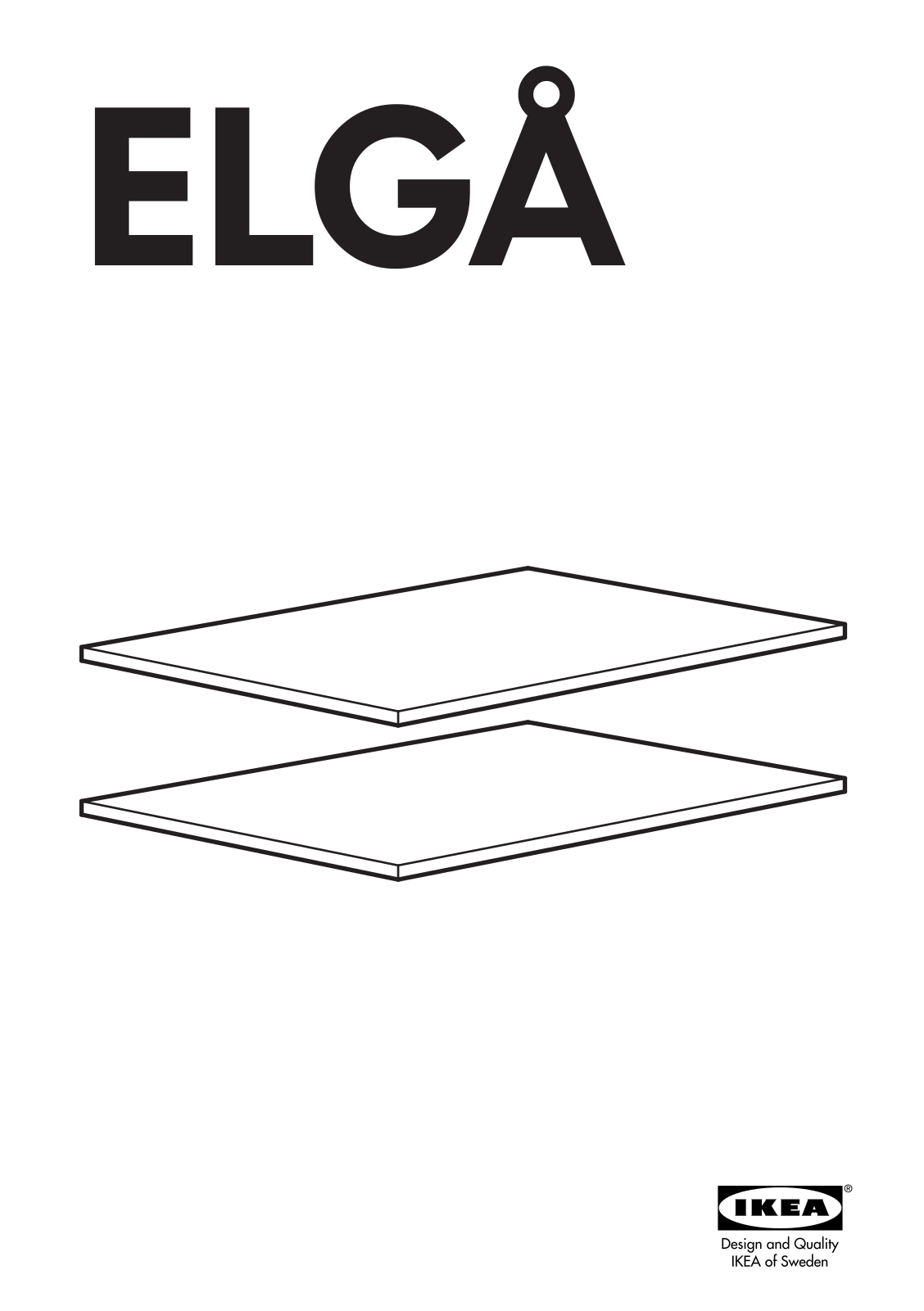 IKEA ELGÅ EXTRA SHELVES User Manual