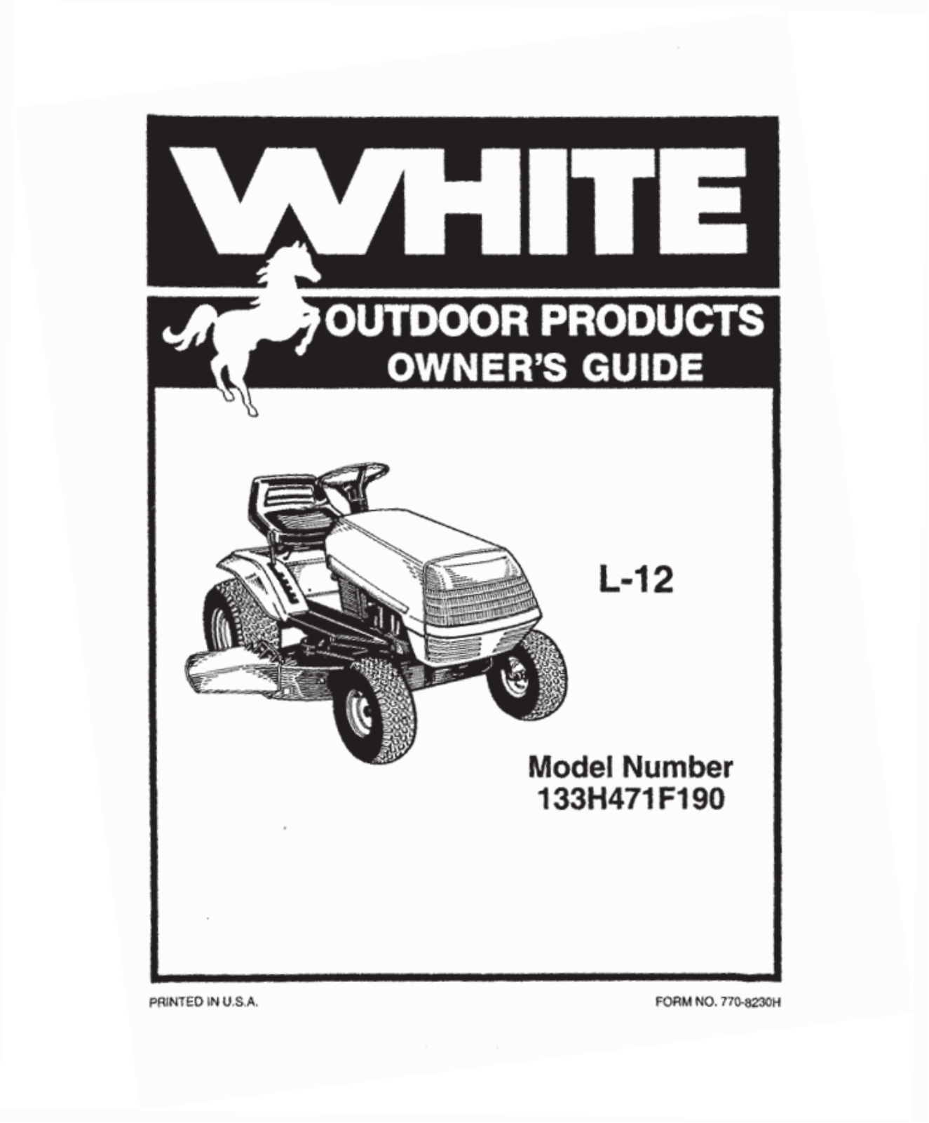 white L12 operators Manual