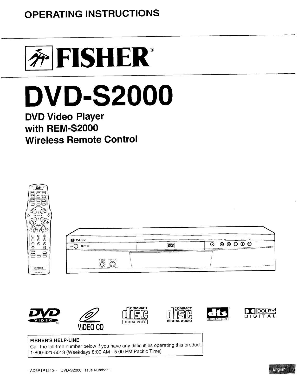 Sanyo DVD-S2000 User Manual