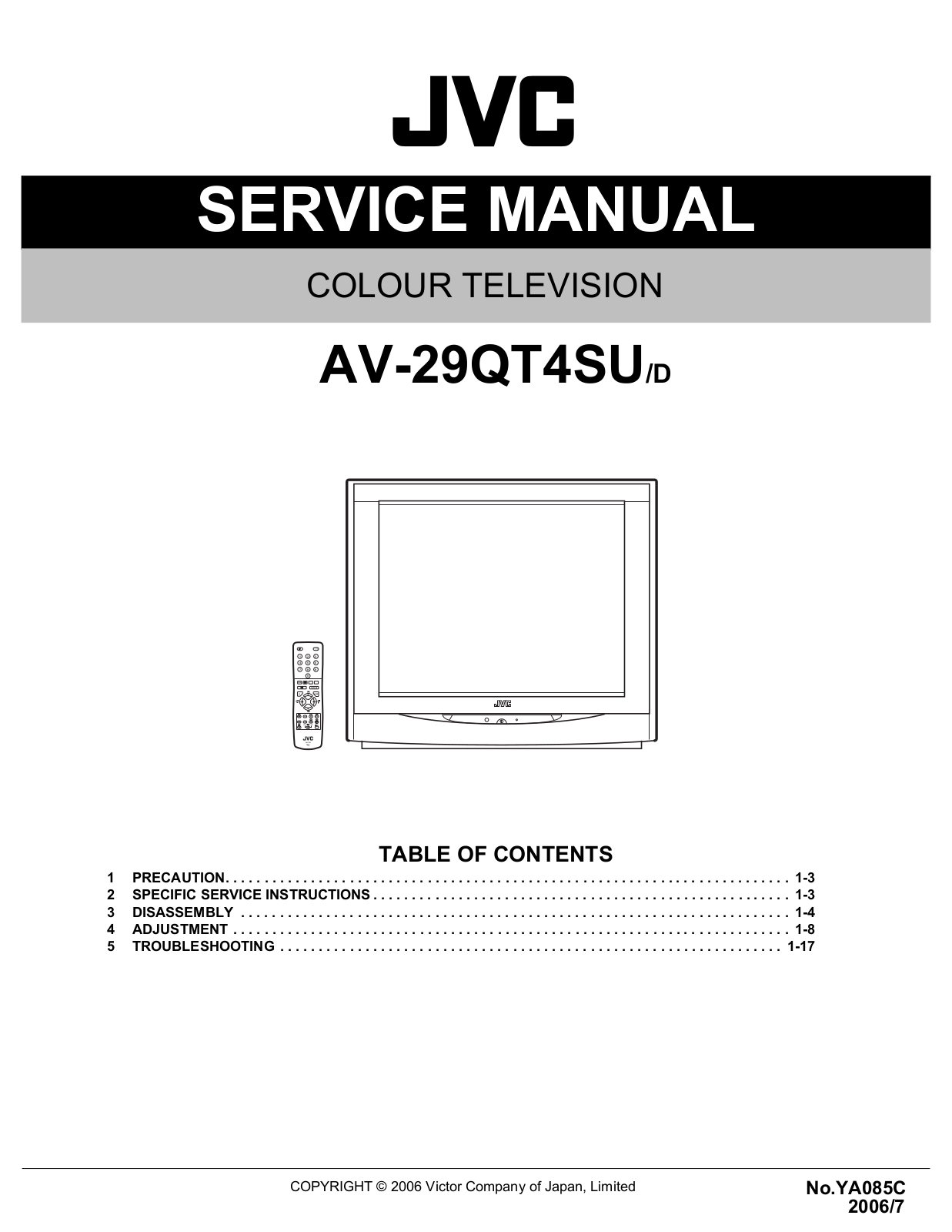 JVC AV29QT4SU Service Manual