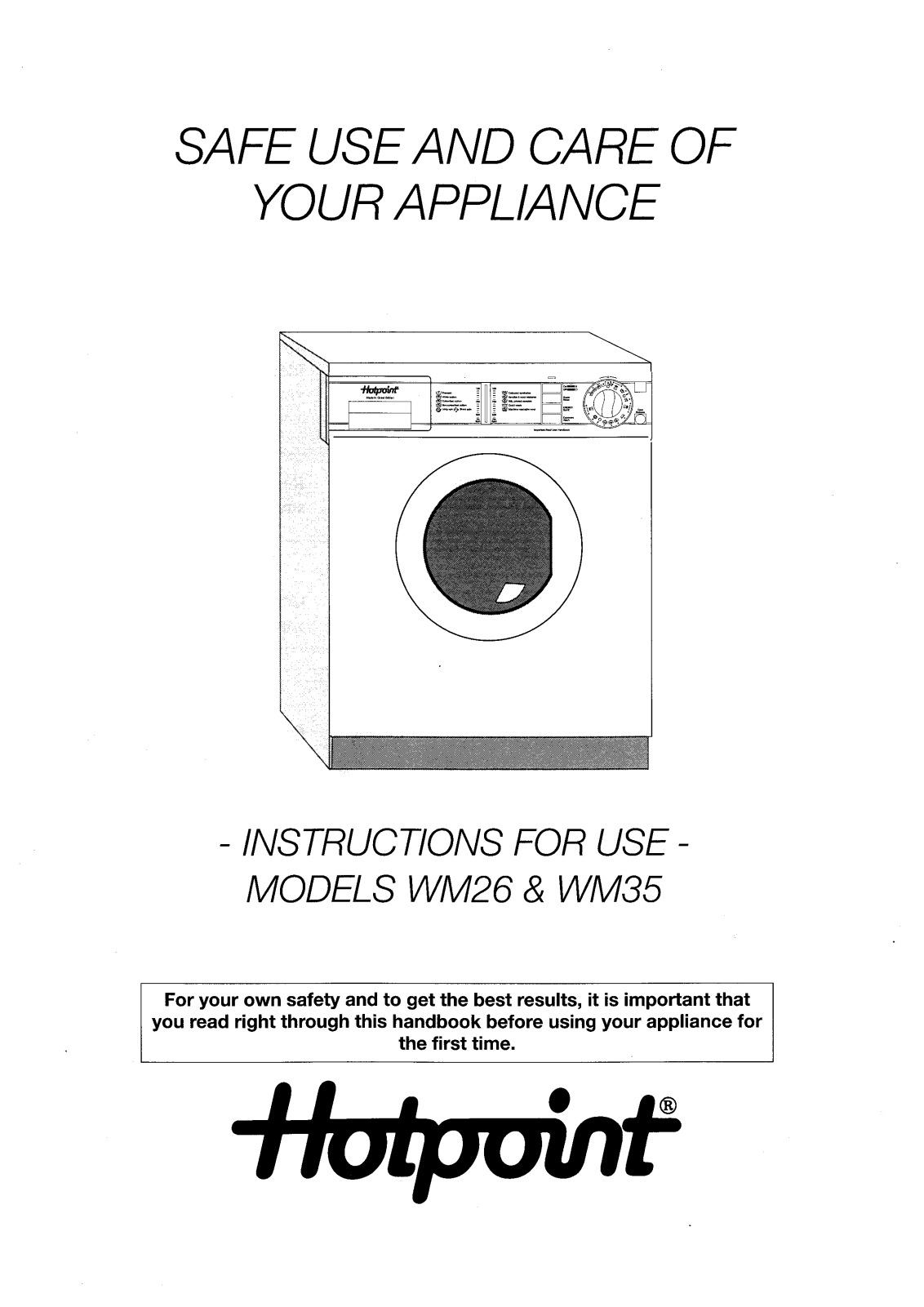 Hotpoint-Ariston HBWM35 User Manual