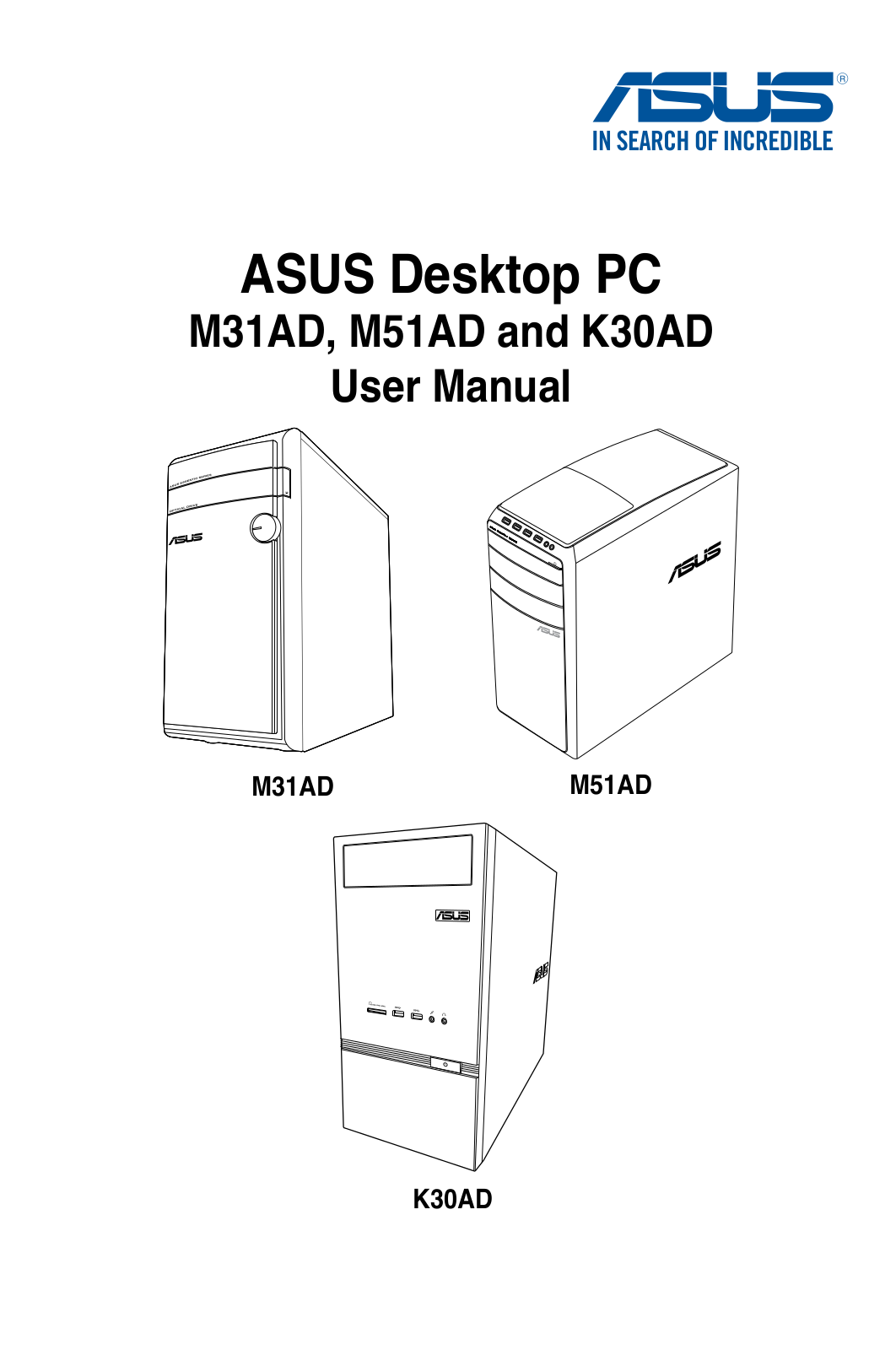 ASUS K30AD, M31AD, M51AD User Manual